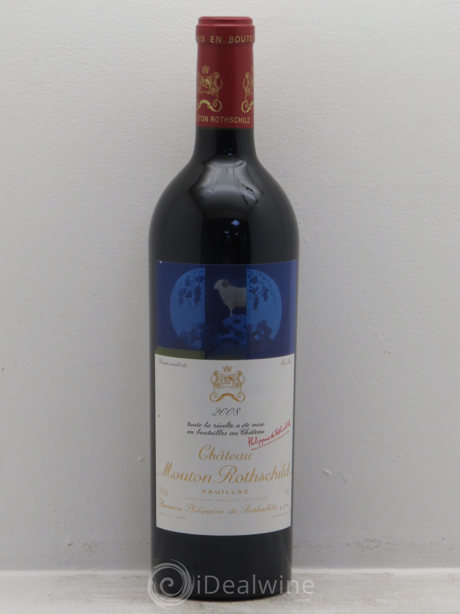 Château Mouton Rothschild 1er Grand Cru Classé 2008 - Lot de 1 bouteille - 0