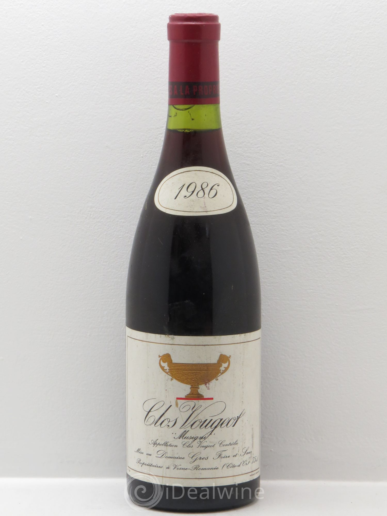 Clos de Vougeot Grand Cru Musigni Gros Frère & Soeur 1986 - Lot de 1 bouteille - 0