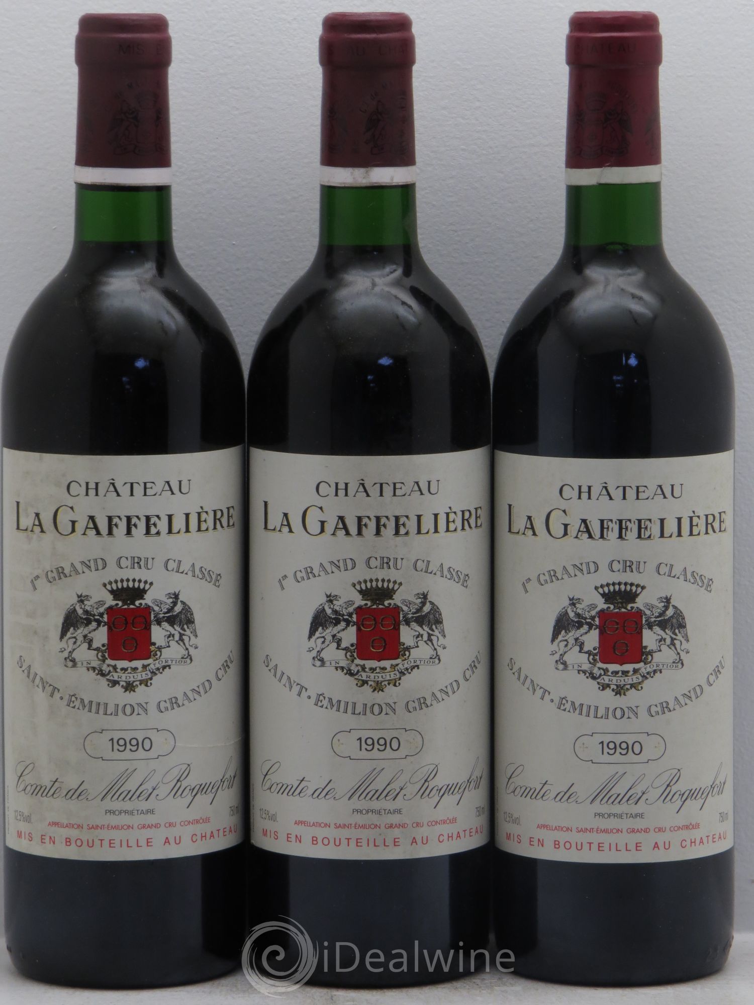 Château la Gaffelière 1er Grand Cru Classé B 1990 - Lot de 3 bouteilles - 0