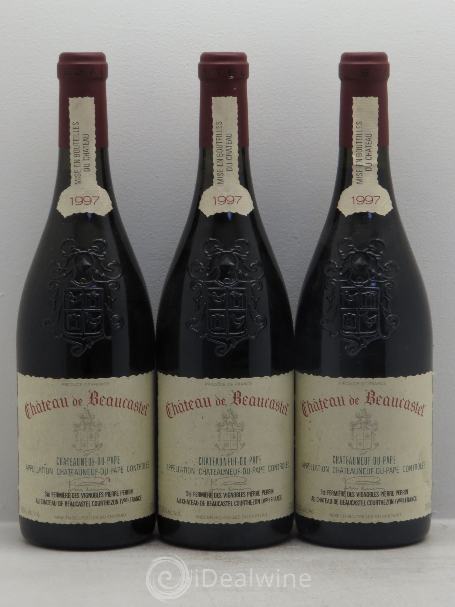 Châteauneuf-du-Pape Château de Beaucastel Famille Perrin 1997 - Lot de 3 bouteilles - 0