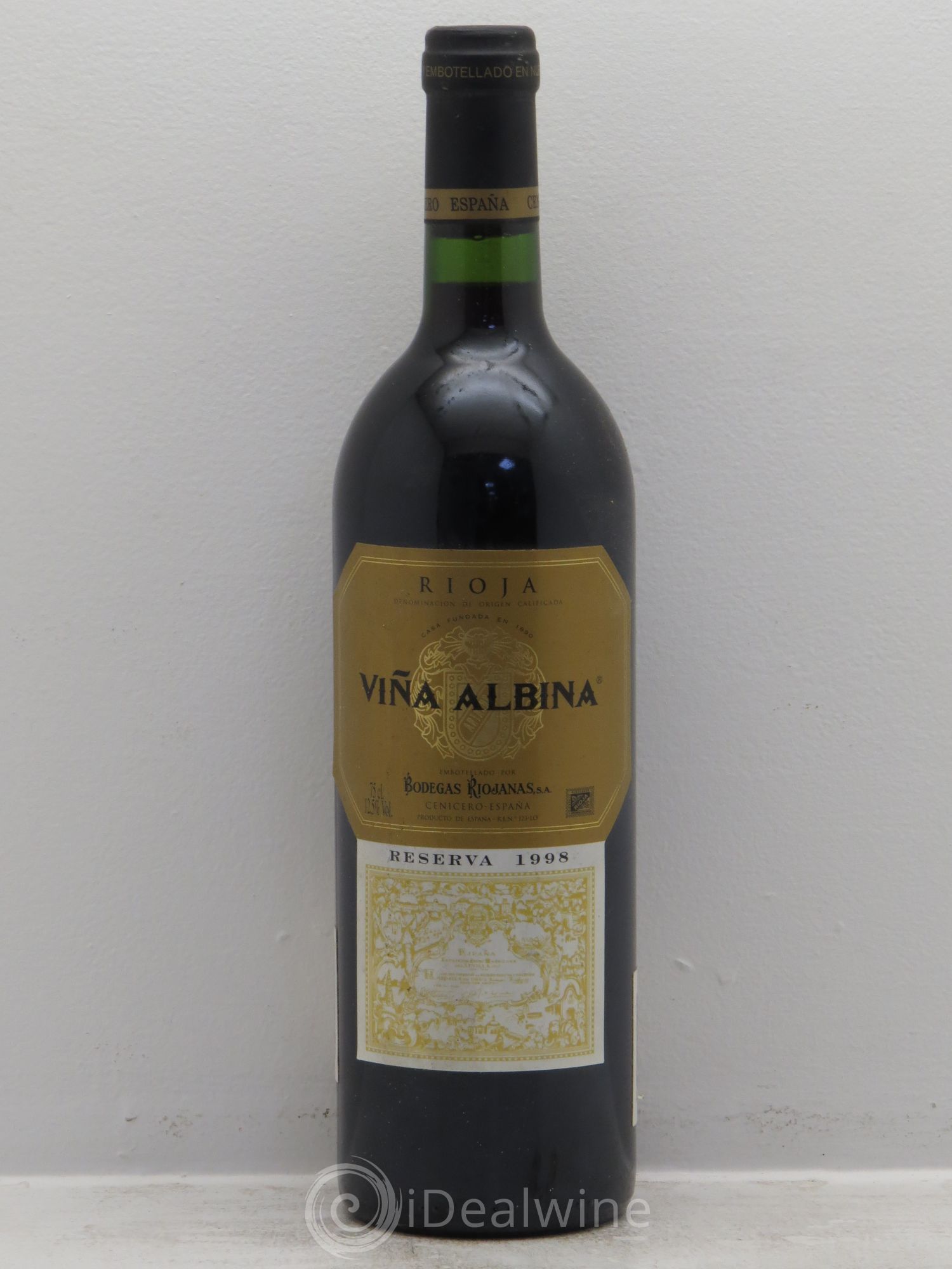 Rioja DOCA Cenicero Bodegas Riojanas SA Vina Albina 1998 - Lot de 1 bouteille - 0