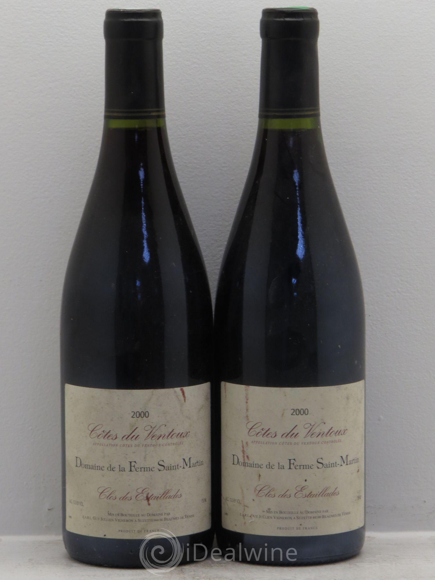 Ventoux Domaine de la ferme Saint Martin Clos des Estaillades 2000 - Posten von 2 Flaschen - 0
