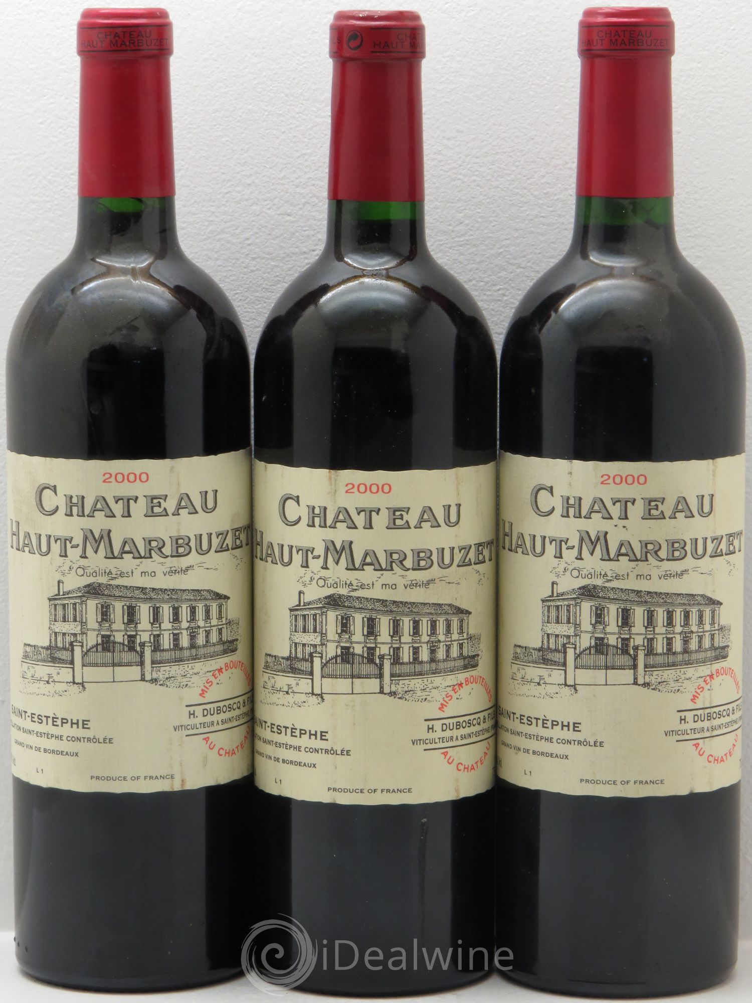 Château Haut Marbuzet 2000 - Lot de 3 bouteilles - 0