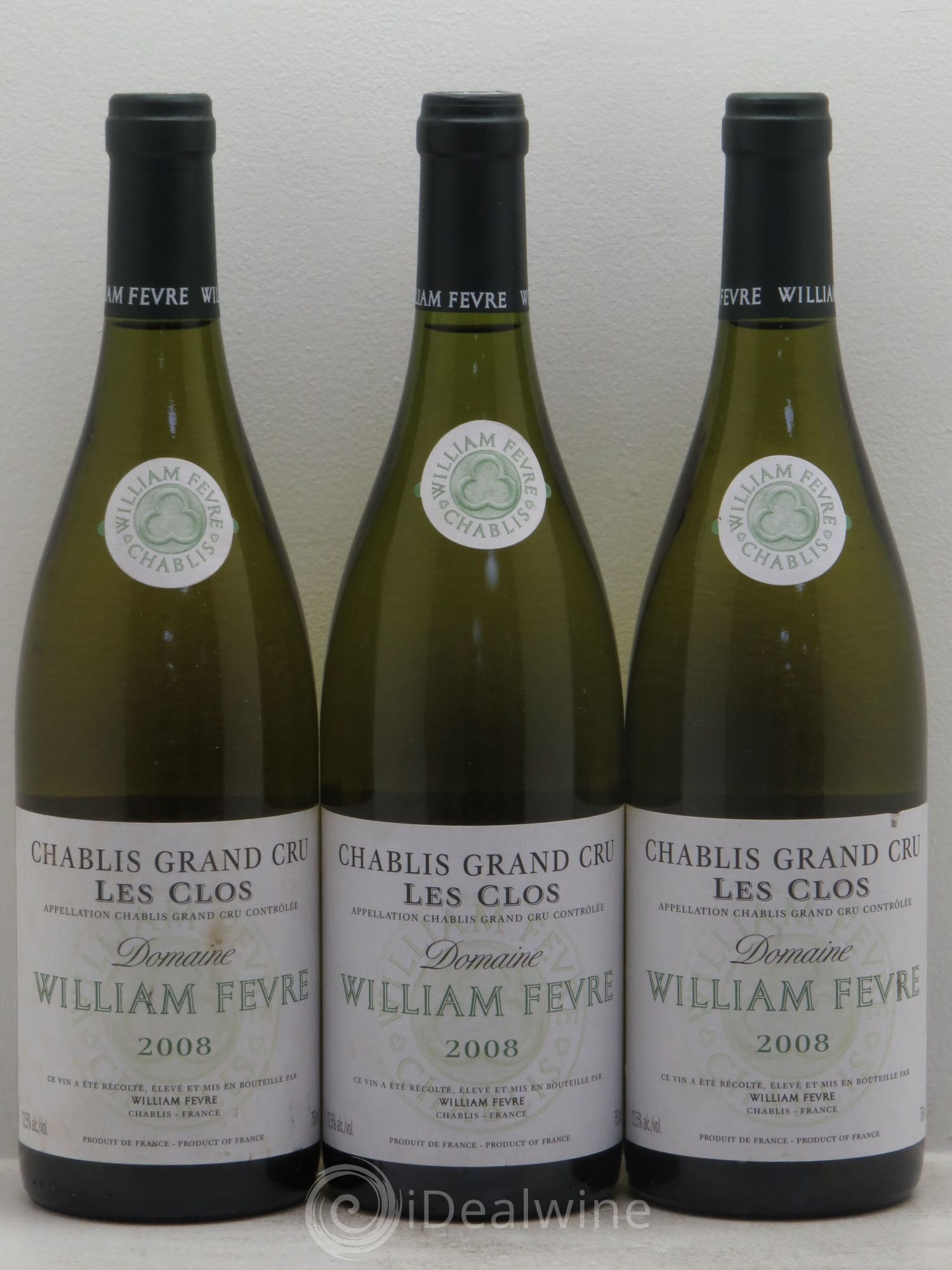 Chablis Grand Cru Les Clos William Fèvre 2008 - Lot de 3 bouteilles - 0