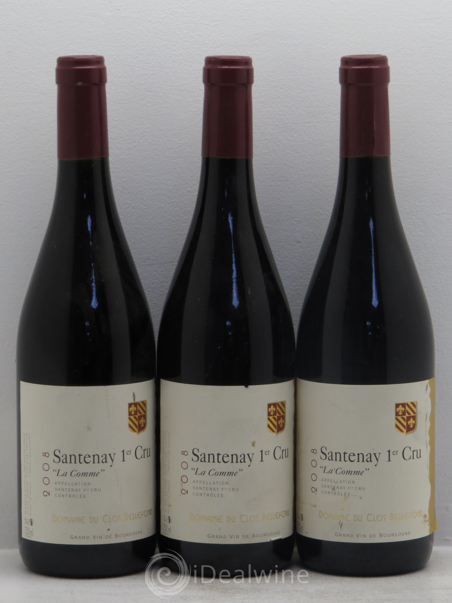 Santenay 1er Cru Domaine du clos Bellefond La Comme 2008 - Posten von 3 Flaschen - 0