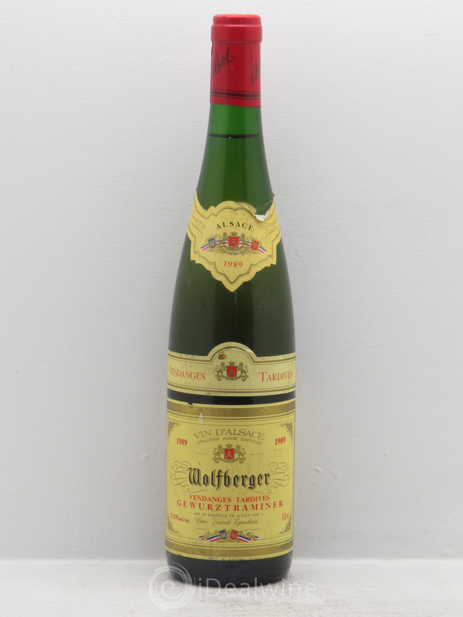 Gewurztraminer Wolfberger Vendanges Tardives Cave vinicole Eguishein 1989 - Posten von 1 Flasche - 0