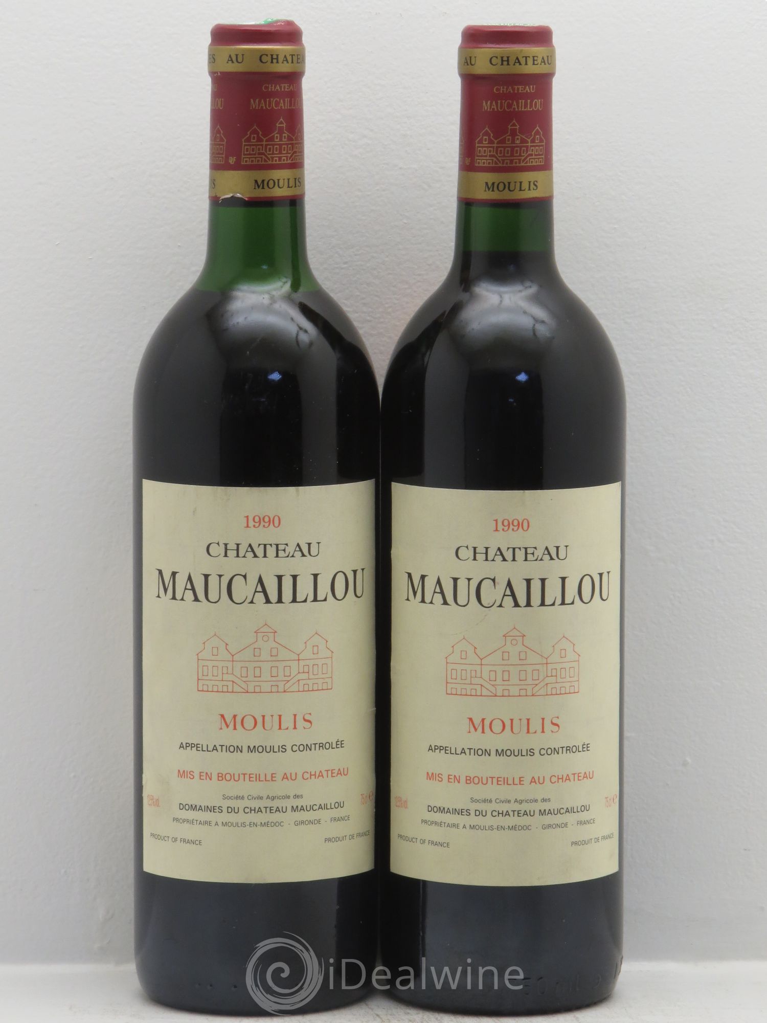 Château Maucaillou 1990 - Lot de 2 bouteilles - 0