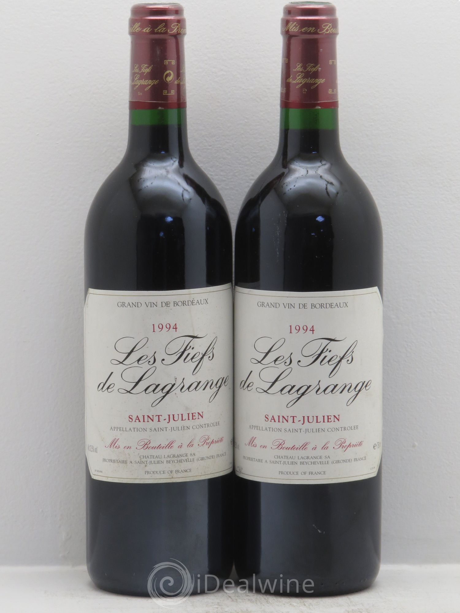 Les Fiefs de Lagrange Second Vin 1994 - Lot de 2 bouteilles - 0