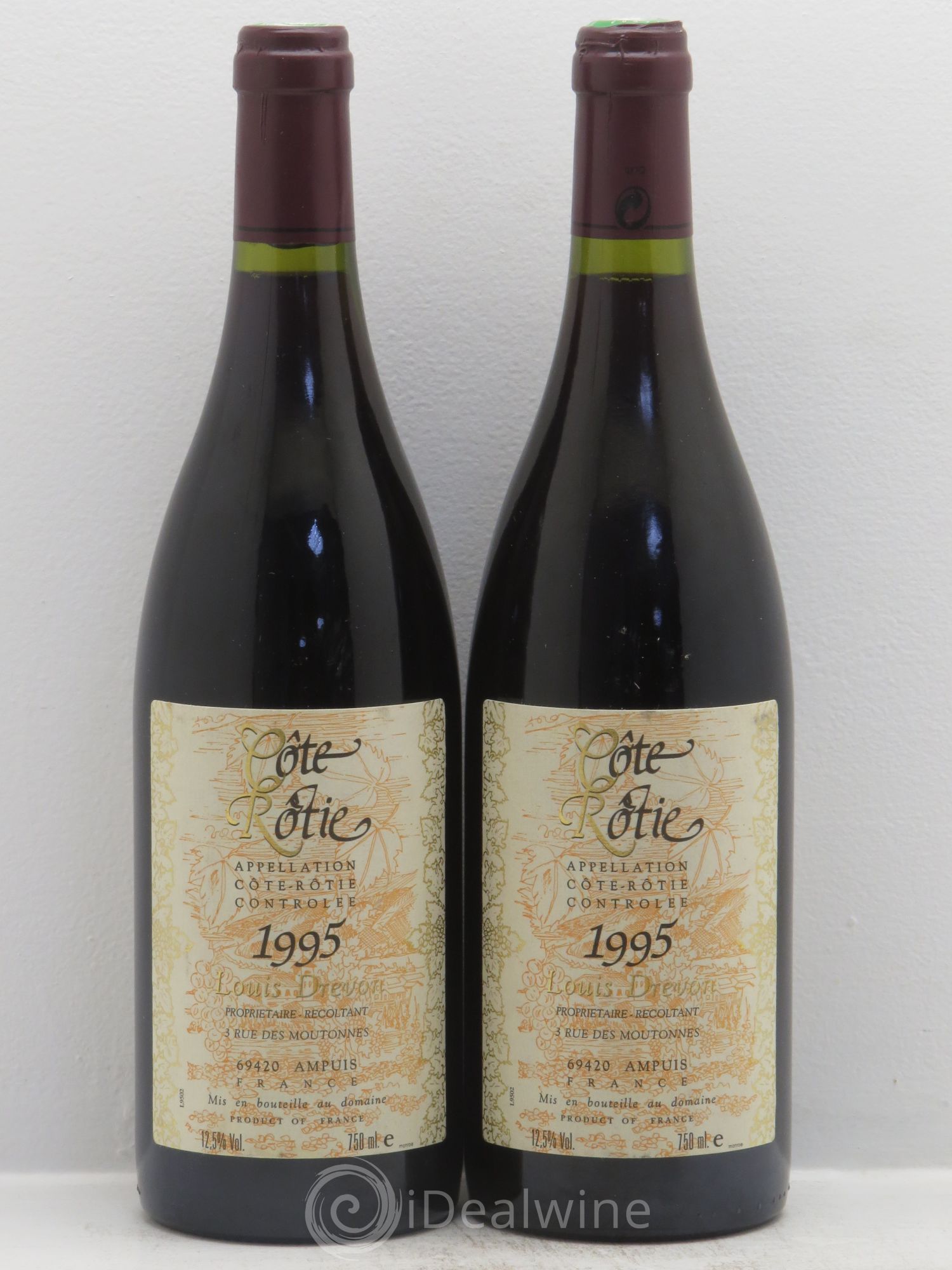 Côte-Rôtie Louis Drevon Domaine des rosiers 1995 - Posten von 2 Flaschen - 0
