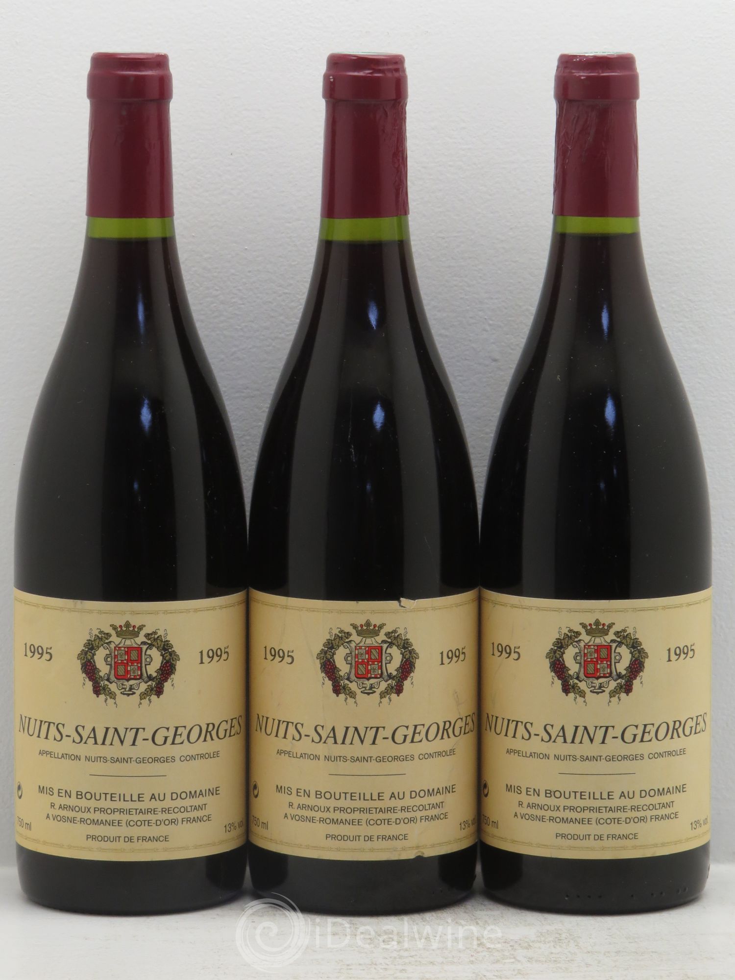 Nuits-Saint-Georges 1995 - Lot de 3 bouteilles - 0