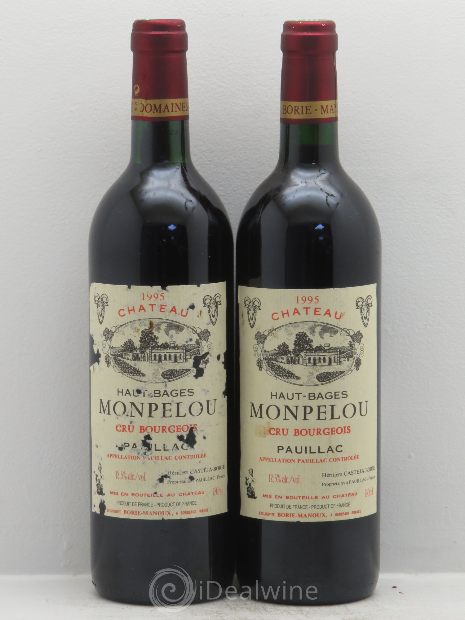 Pauillac Haut Bages Monpelou 1995 - Posten von 2 Flaschen - 0