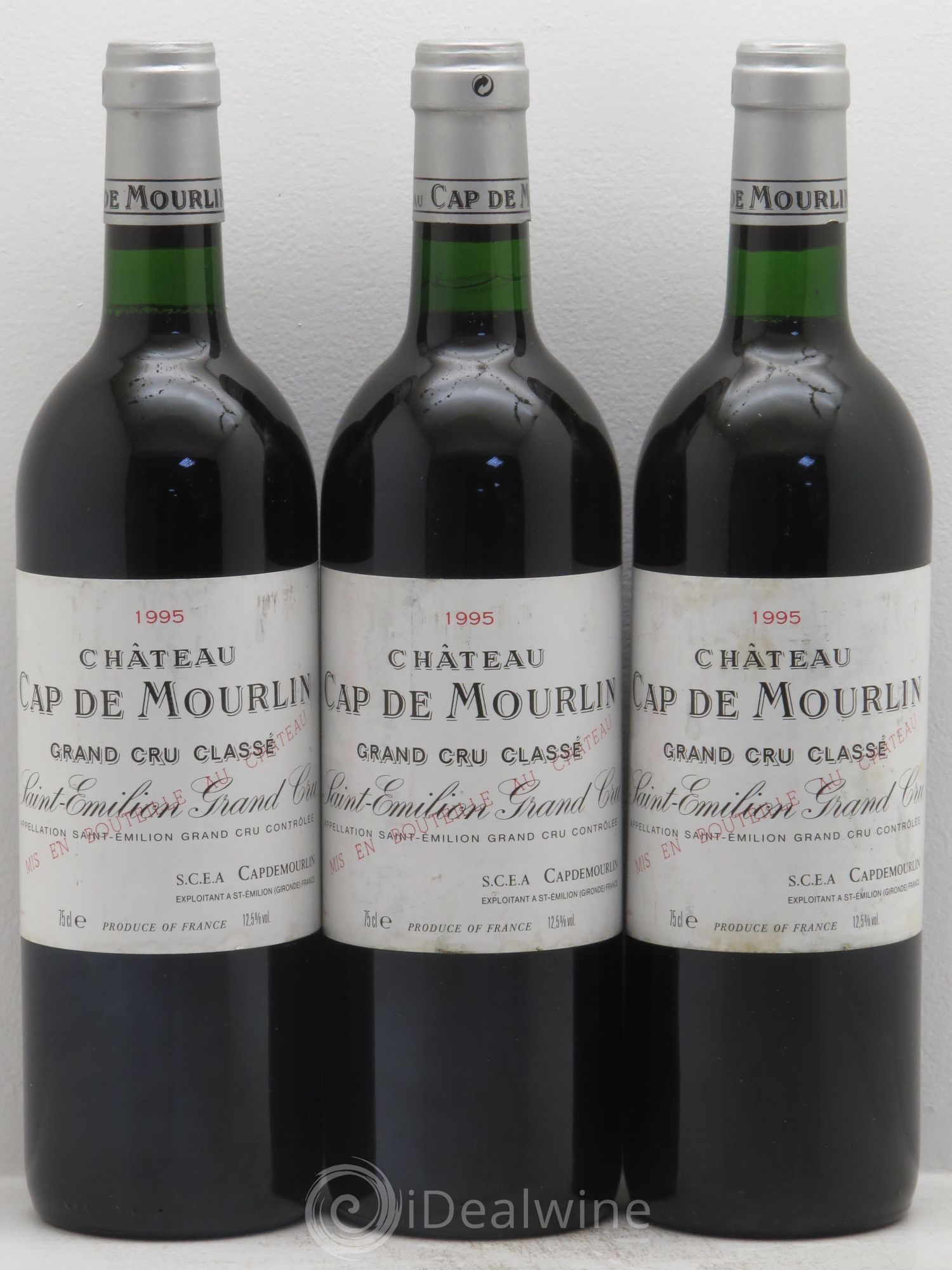 Château Cap de Mourlin Grand Cru Classé 1995 - Lot de 3 bouteilles - 0