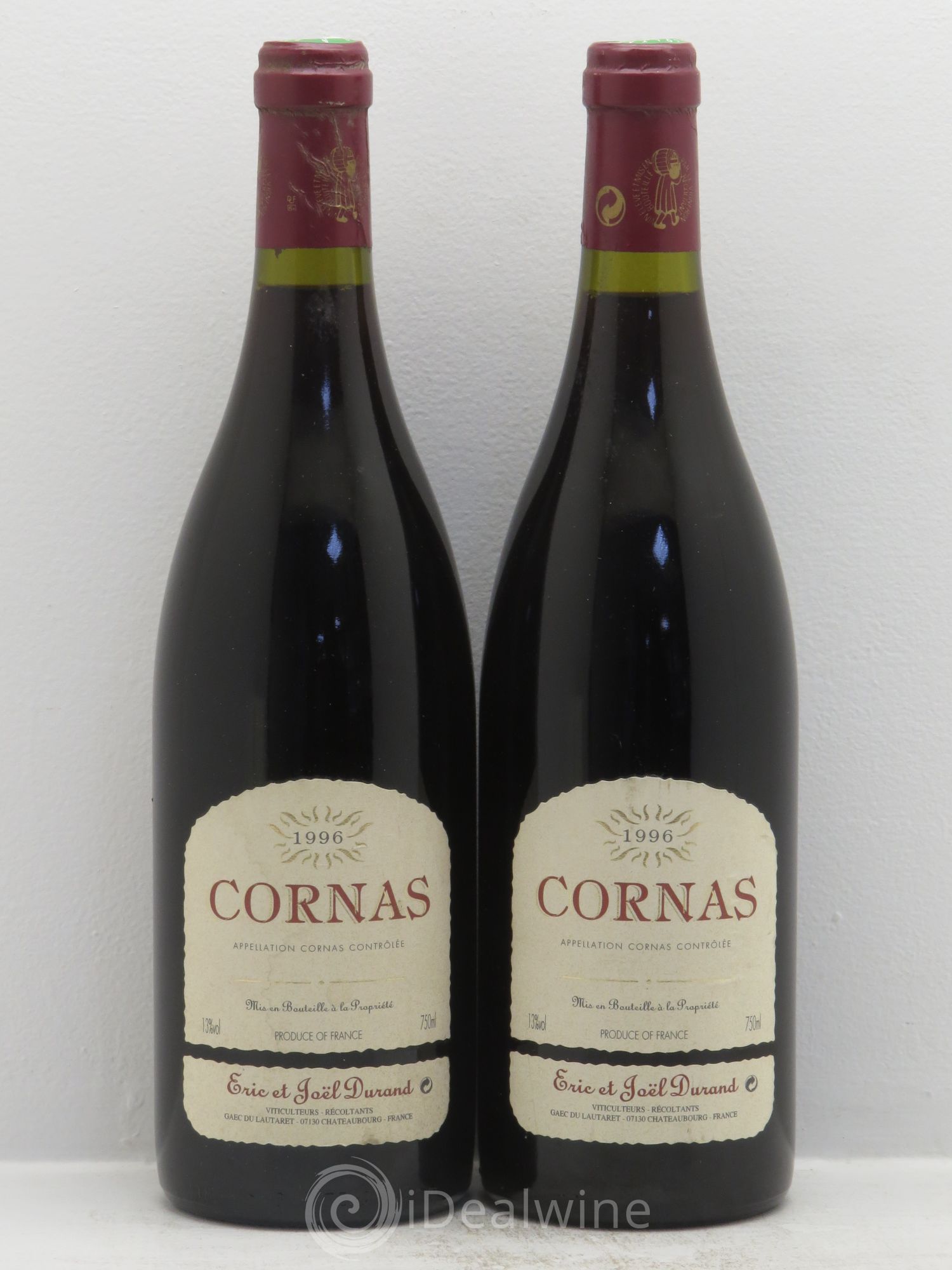Cornas Durand 1996 - Lot de 2 bouteilles - 0