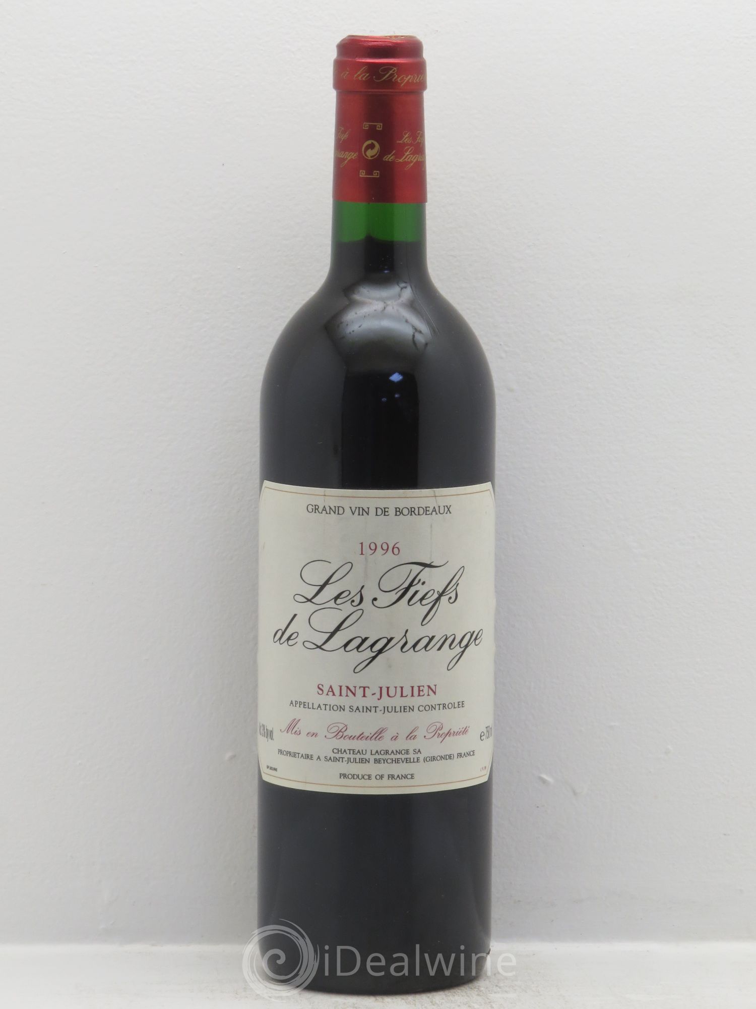 Les Fiefs de Lagrange Second Vin Guillemard et Clerc 1996 - Posten von 1 Flasche - 0