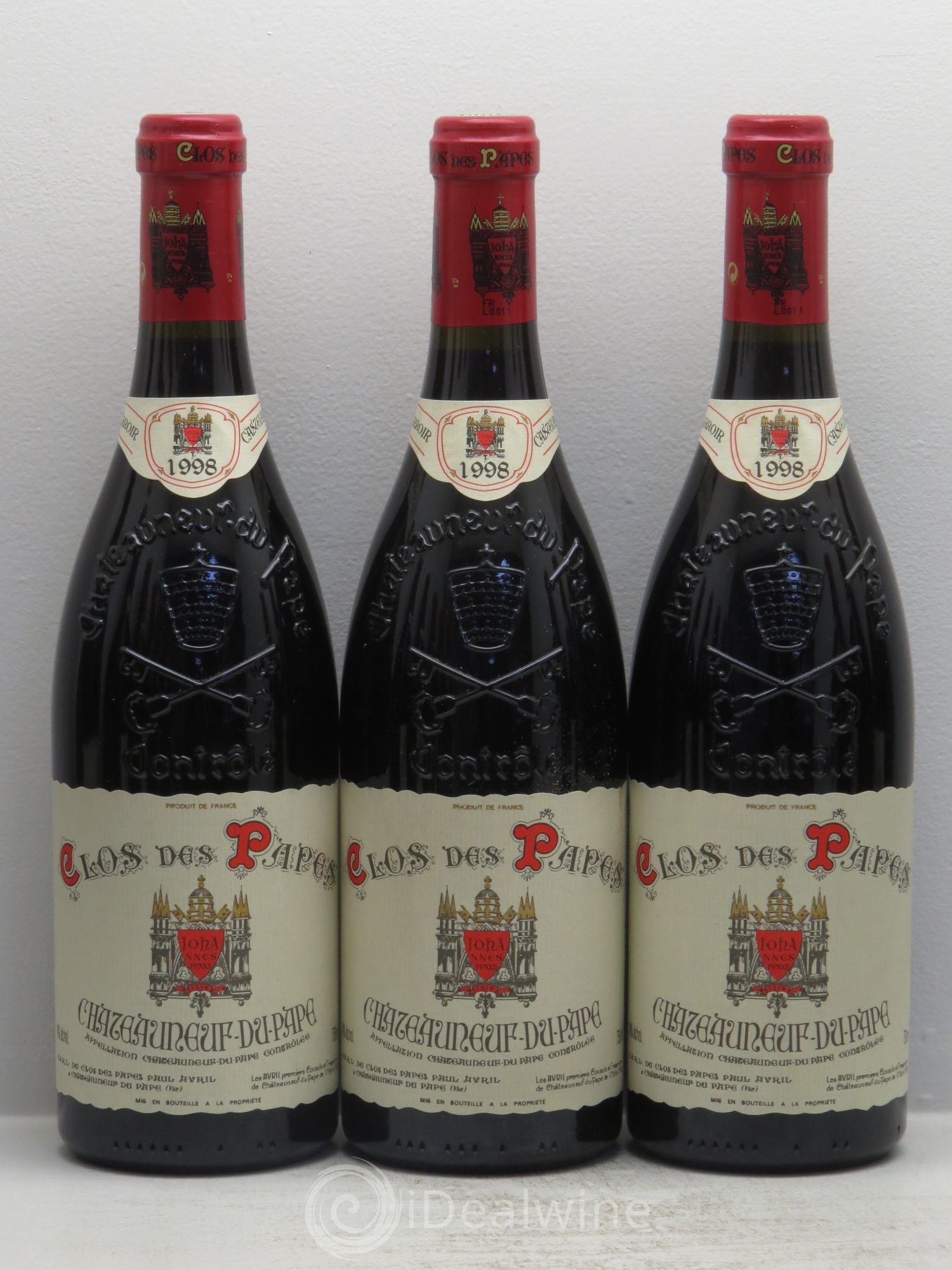 Châteauneuf-du-Pape Clos des Papes - Paul Avril 1998 - Lot de 12 bouteilles - 1