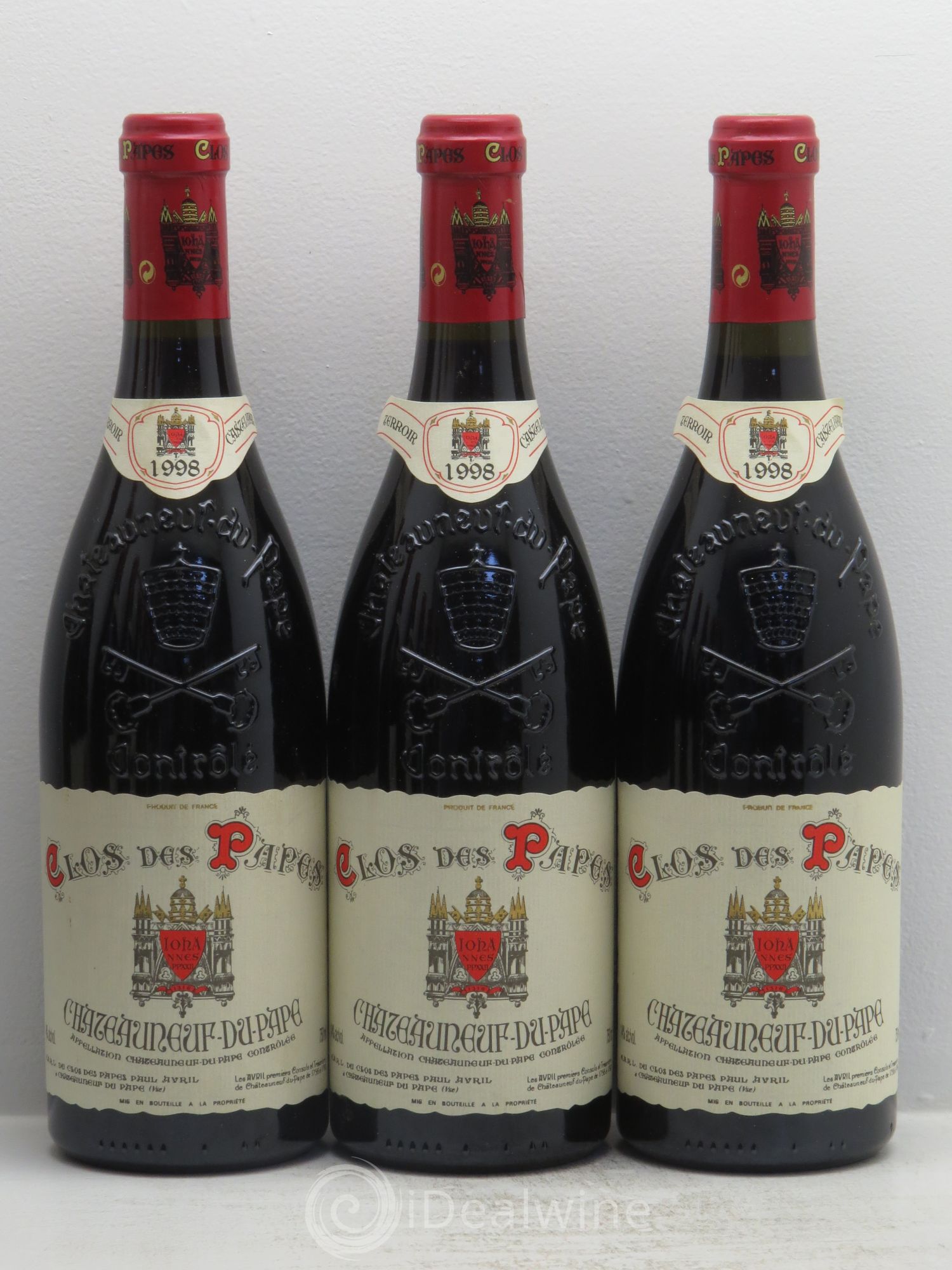 Châteauneuf-du-Pape Clos des Papes - Paul Avril 1998 - Lot de 12 bouteilles - 2