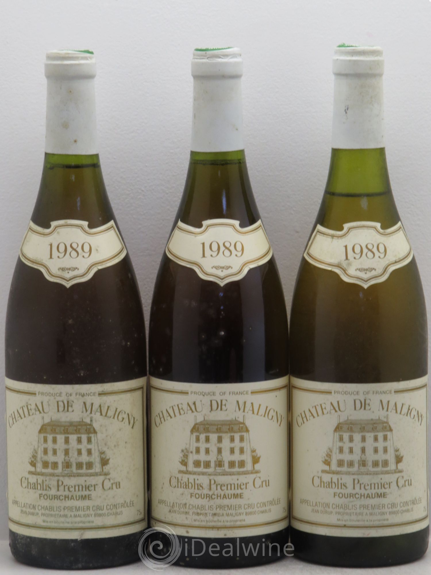 Chablis 1er Cru De Maligny 1989 - Posten von 3 Flaschen - 0