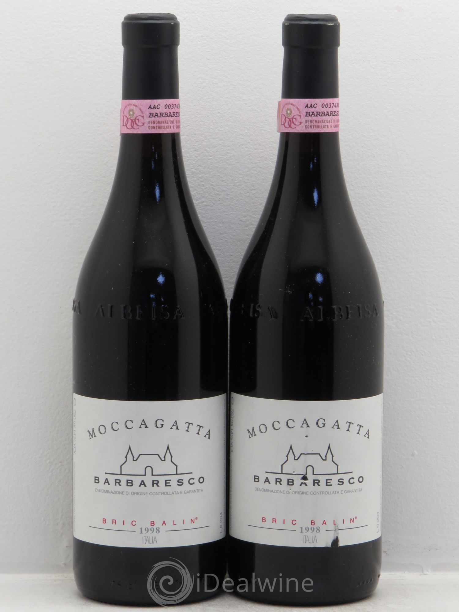 Barbaresco DOCG Bric Balin Moccagatta 1998 - Posten von 2 Flaschen - 0