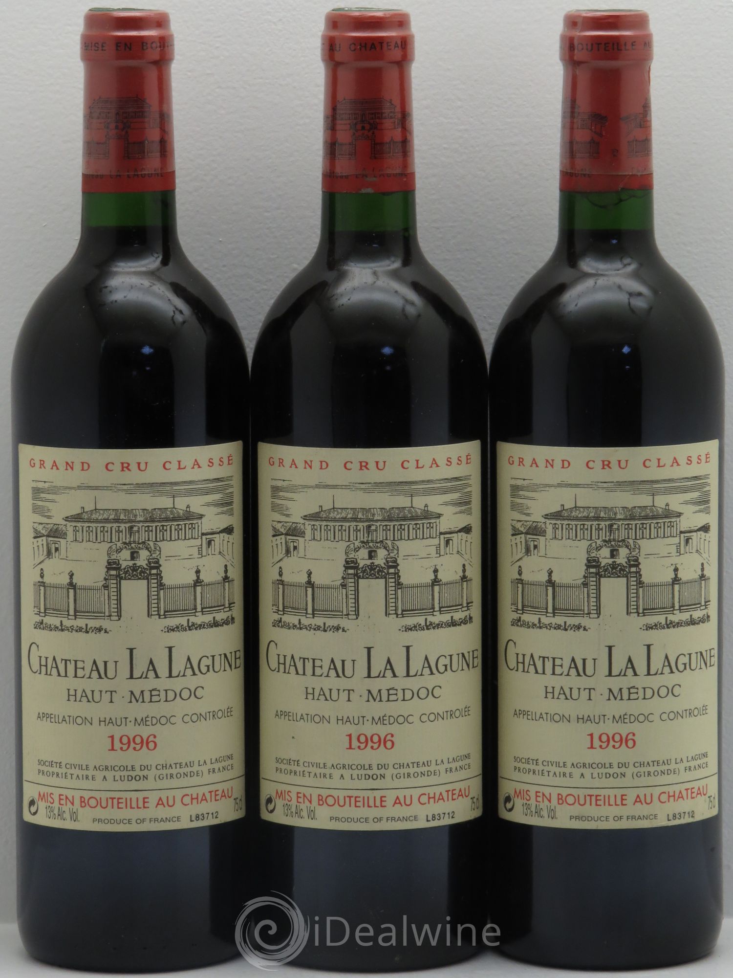 Château la Lagune 3ème Grand Cru Classé 1996 - Lot de 3 bouteilles - 0