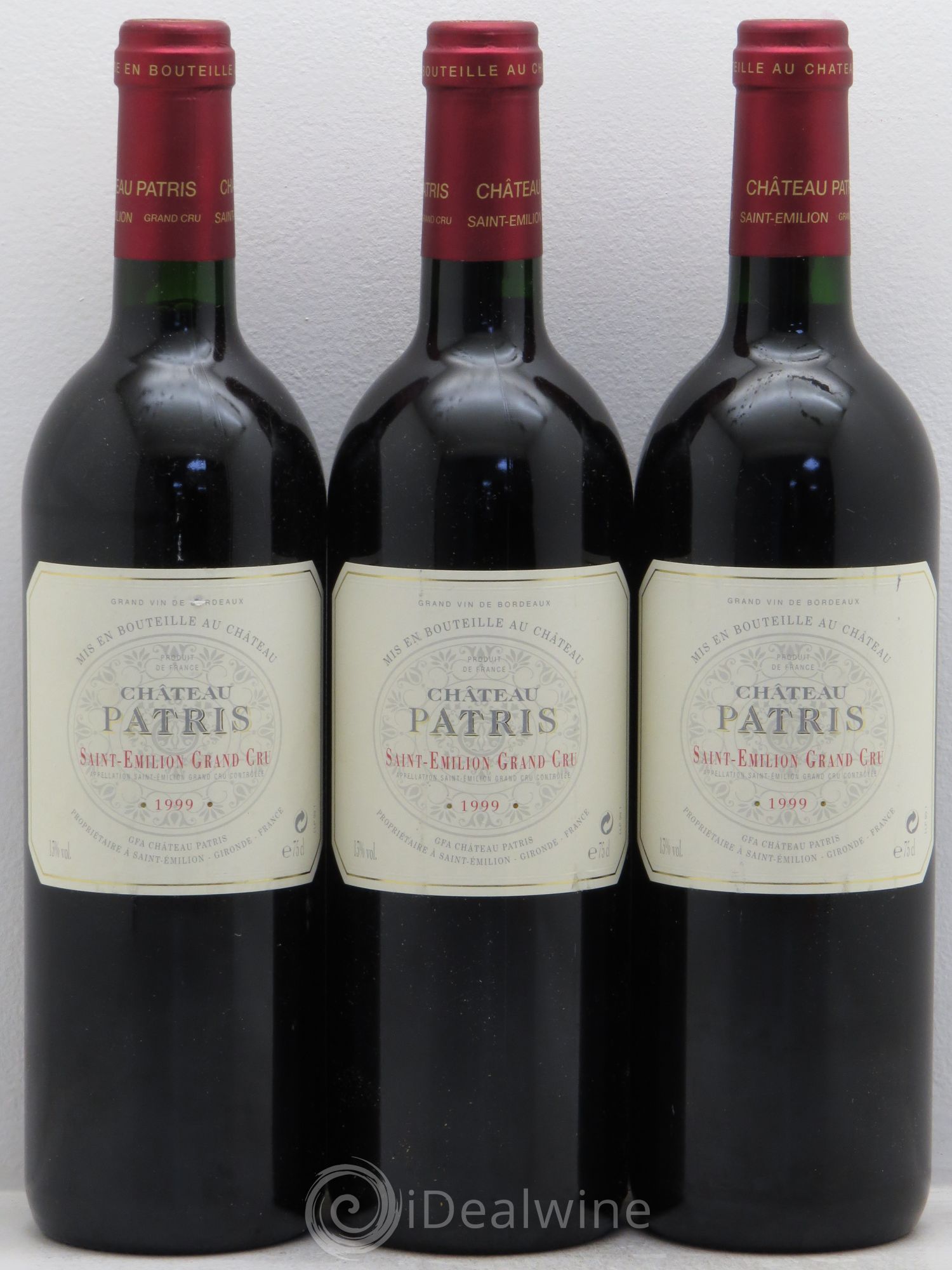 Château Patris 1999 - Lot de 3 bouteilles - 0