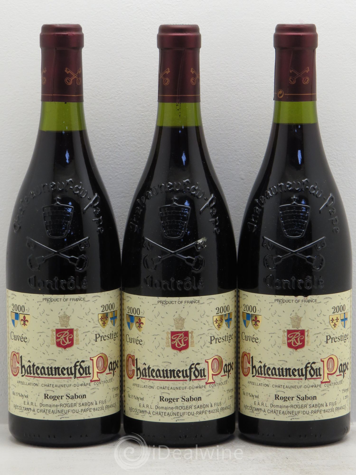 Châteauneuf-du-Pape Cuvée Prestige Roger Sabon (Domaine) 2000 - Lot de 3 bouteilles - 0