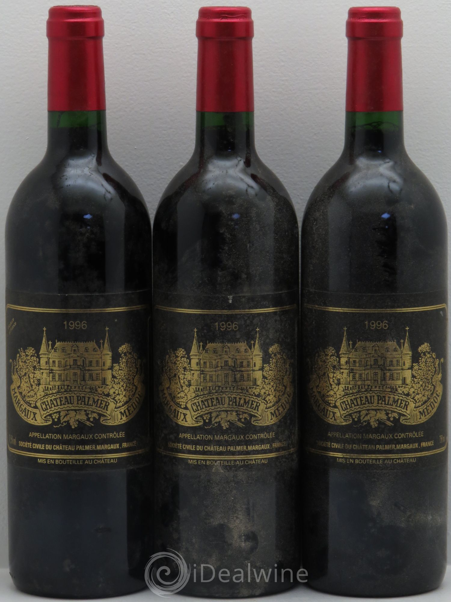 Château Palmer 3ème Grand Cru Classé 1996 - Lot de 3 bouteilles - 0
