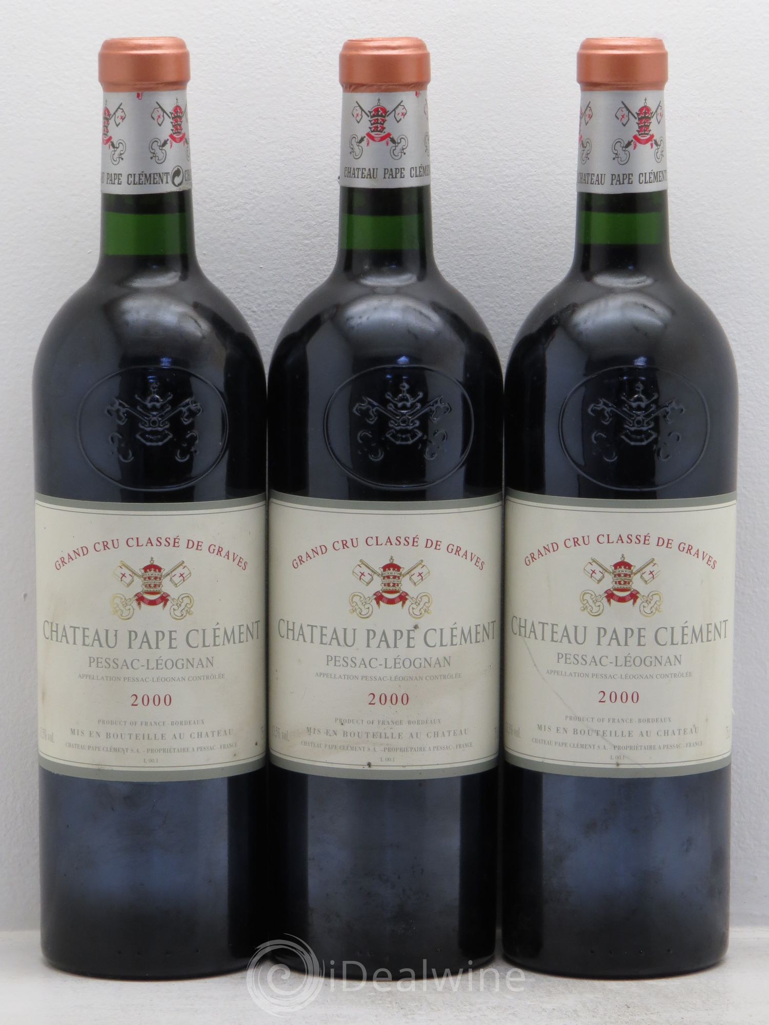 Château Pape Clément Cru Classé de Graves 2000 - Lot de 3 bouteilles - 0