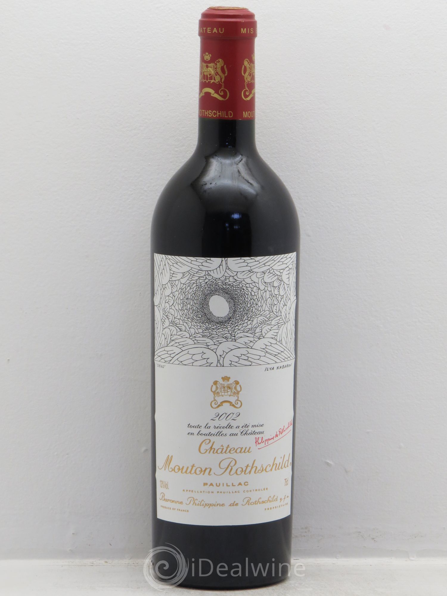 Château Mouton Rothschild 1er Grand Cru Classé 2002 - Lot de 1 bouteille - 0