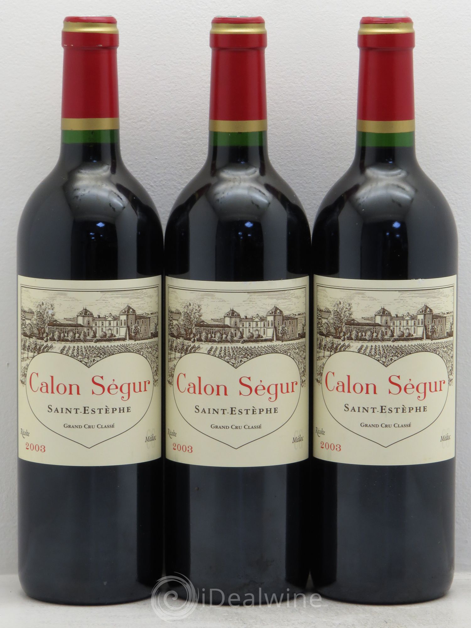 Château Calon Ségur 3ème Grand Cru Classé 2003 - Lot de 3 bouteilles - 0