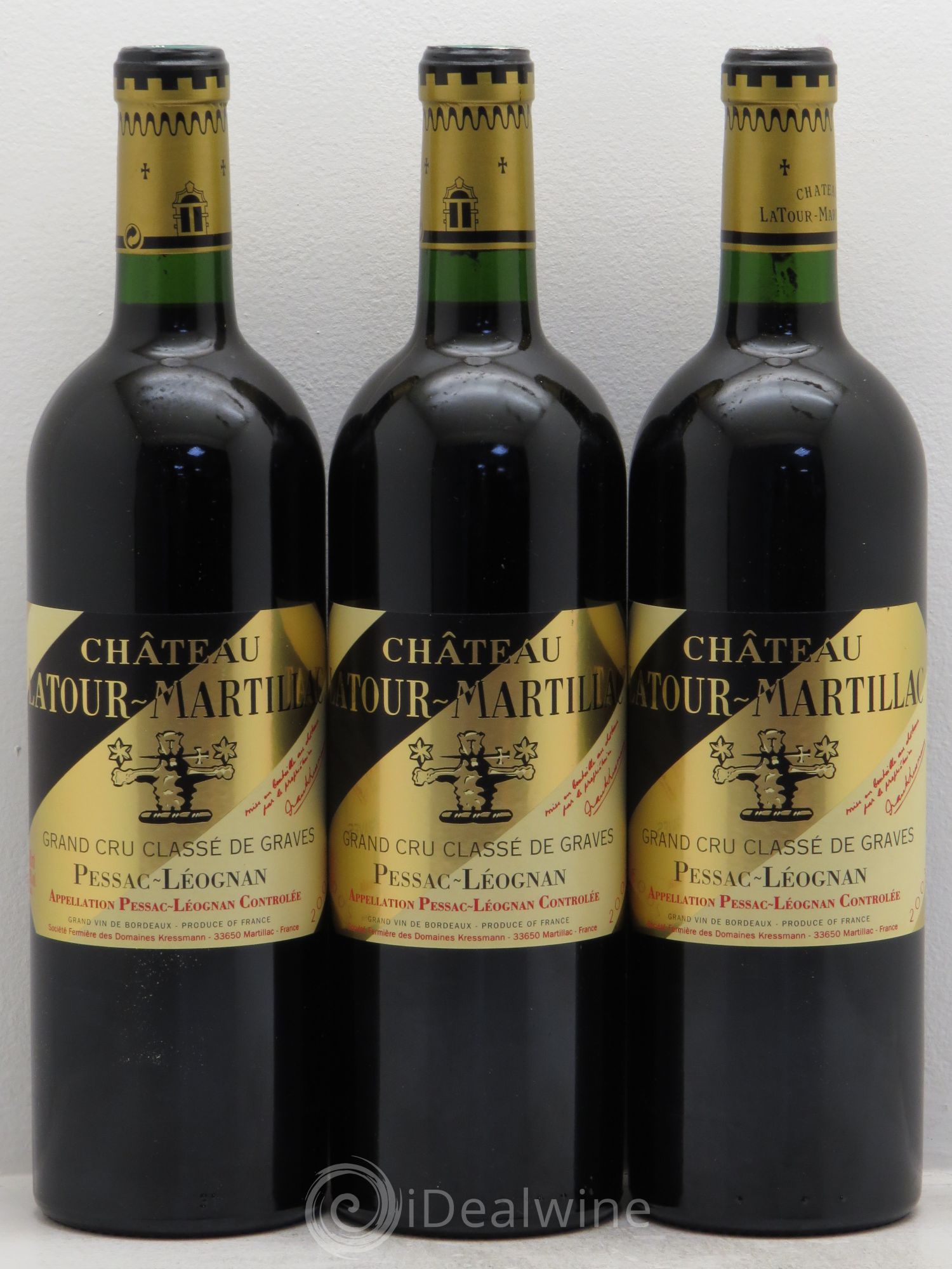 Château Latour-Martillac Cru Classé de Graves 2003 - Lot de 3 bouteilles - 0