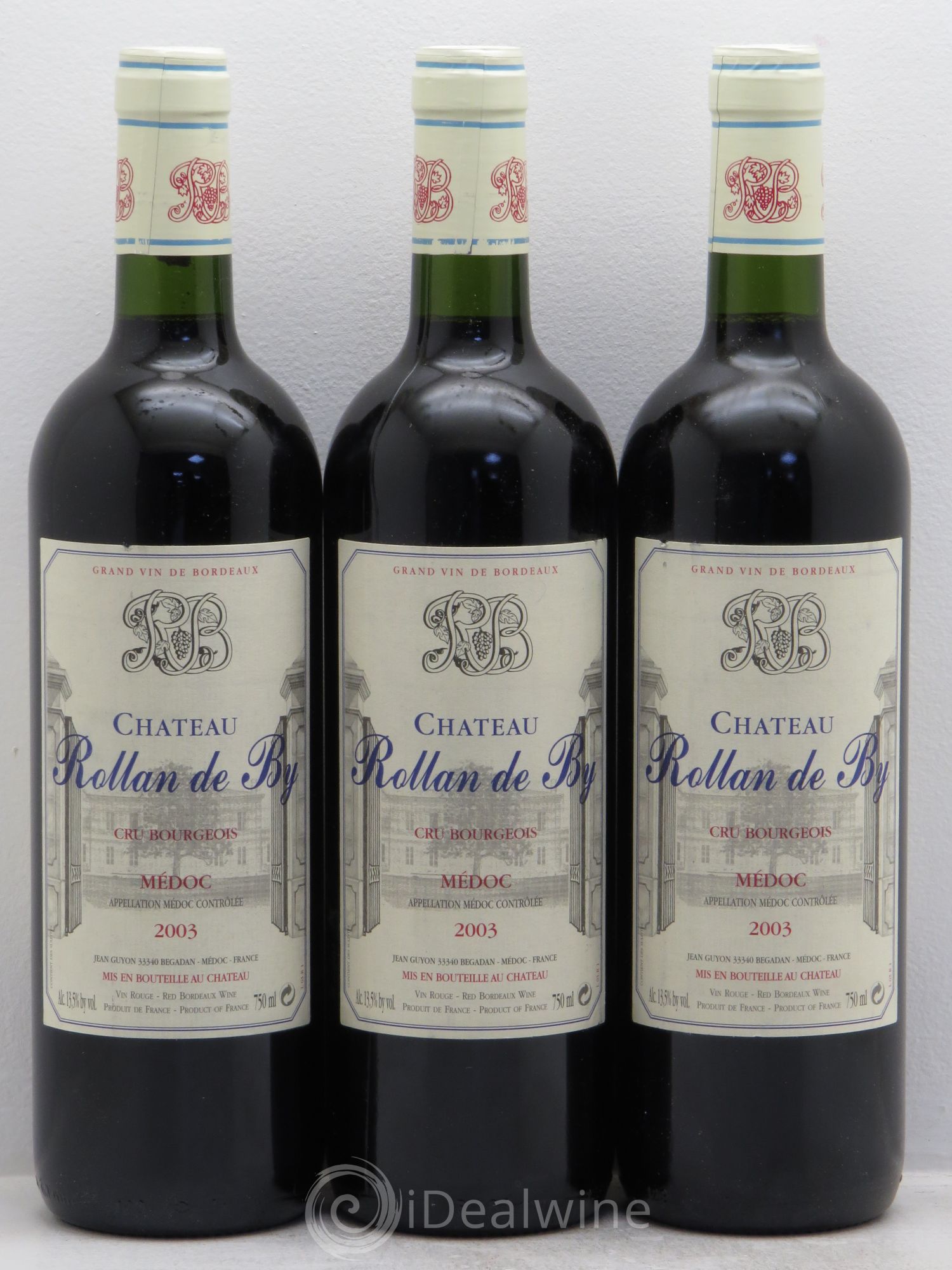 Château Rollan de By Cru Bourgeois 2003 - Lot de 3 bouteilles - 0