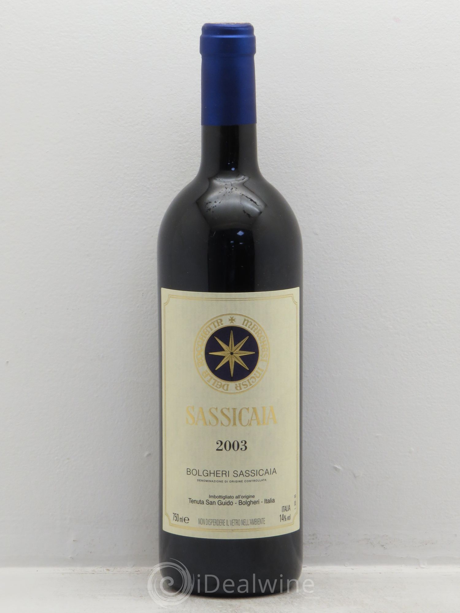 Bolgheri DOC Sassicaia Tenuta San Guido 2003 - Lot de 1 bouteille - 0