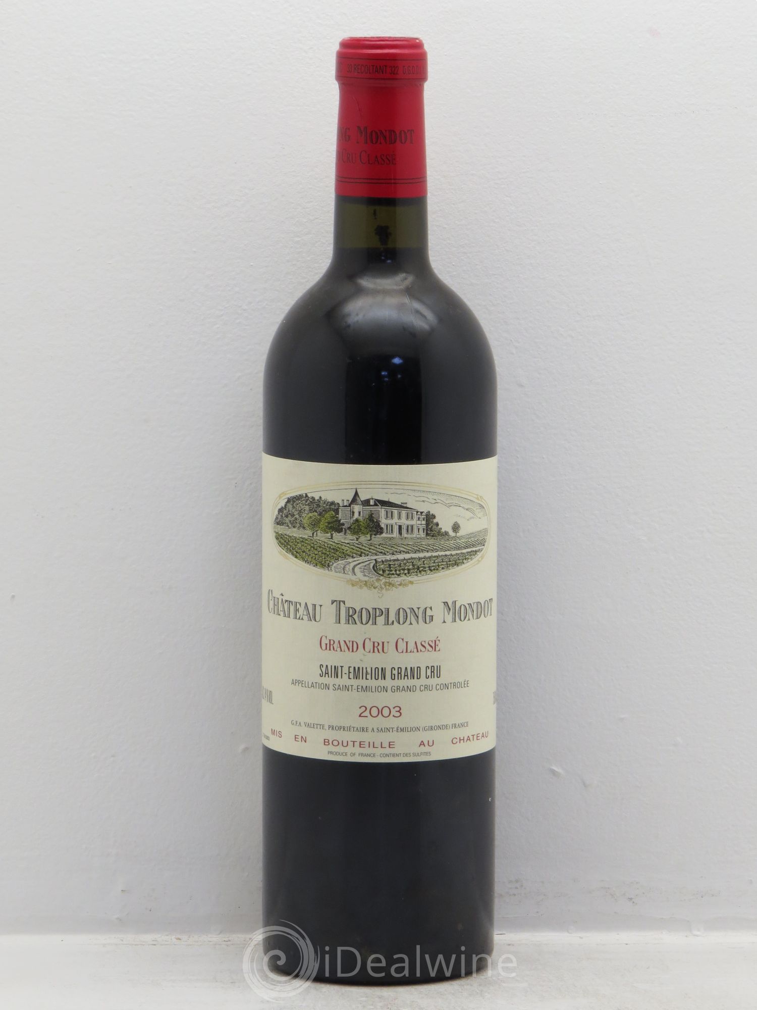 Château Troplong Mondot 1er Grand Cru Classé B 2003 - Lot de 1 bouteille - 0