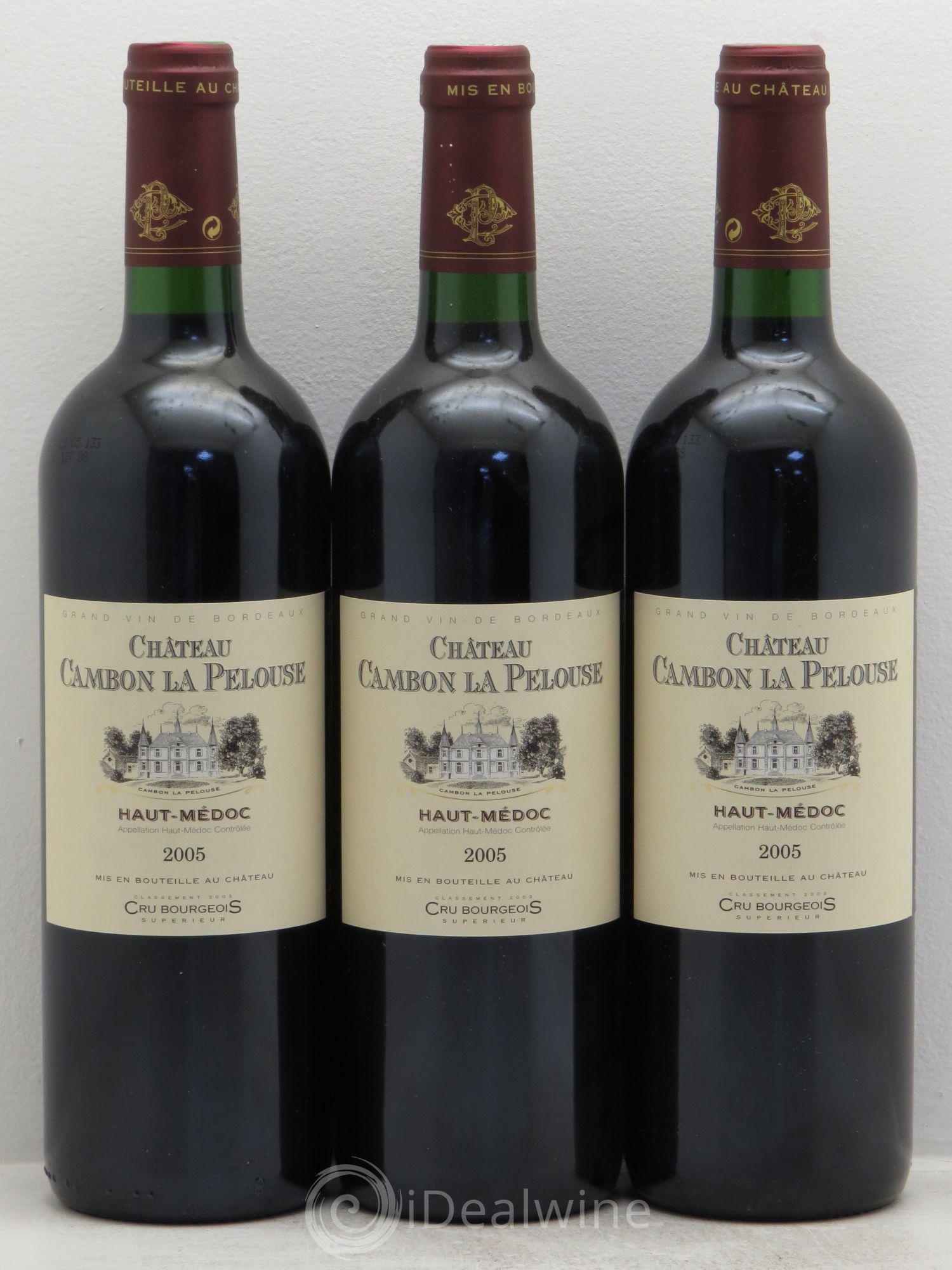 Château Cambon la Pelouse Cru Bourgeois 2005 - Lot de 3 bouteilles - 0