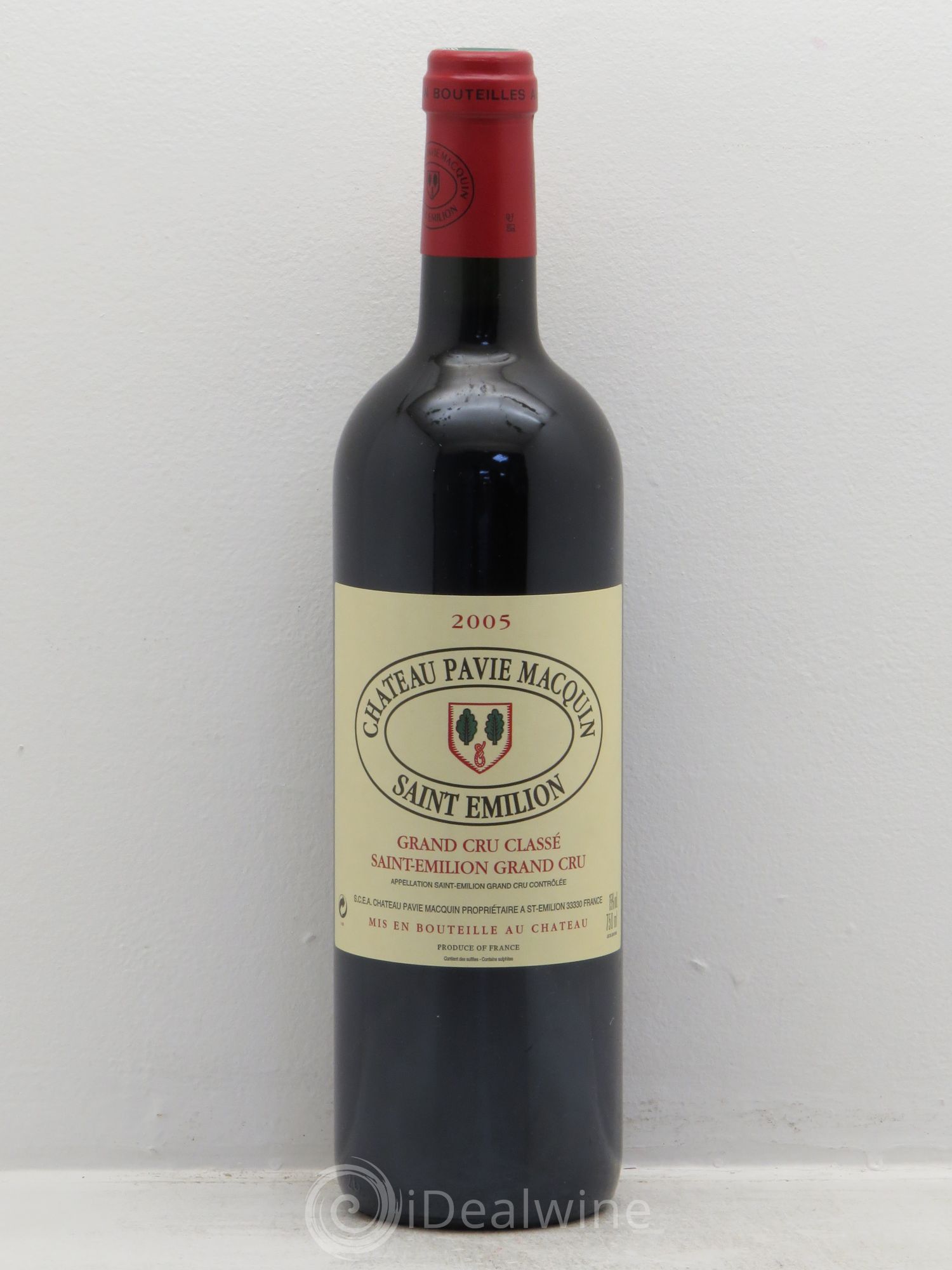 Château Pavie Macquin 1er Grand Cru Classé B 2005 - Lot de 1 bouteille - 0