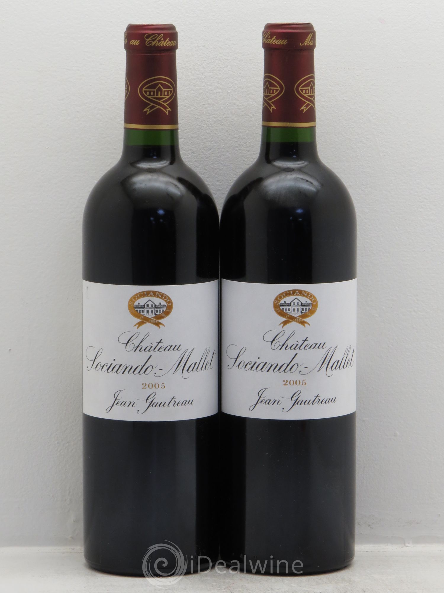 Château Sociando Mallet 2005 - Lot de 2 bouteilles - 0