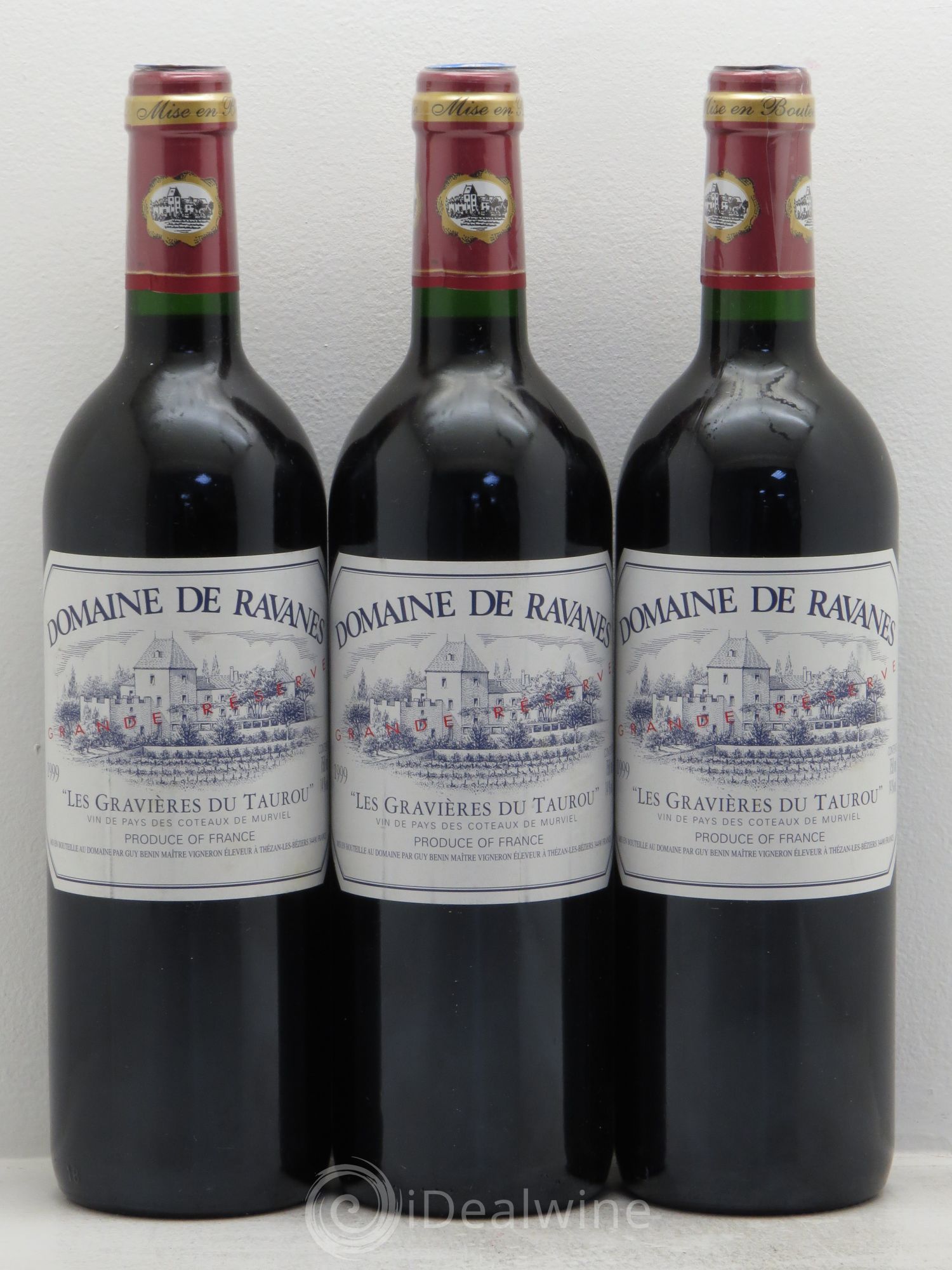 Divers Coteaux de Murviel les Gravières du Taurou Grande réserve De Ravanes 1999 - Posten von 3 Flaschen - 0