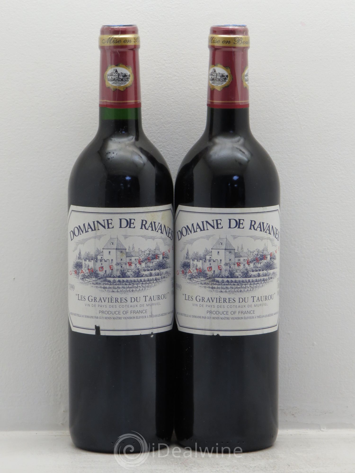 Divers Coteaux de Murviel les Gravières du Taurou Grande réserve De Ravanes 1999 - Posten von 2 Flaschen - 0