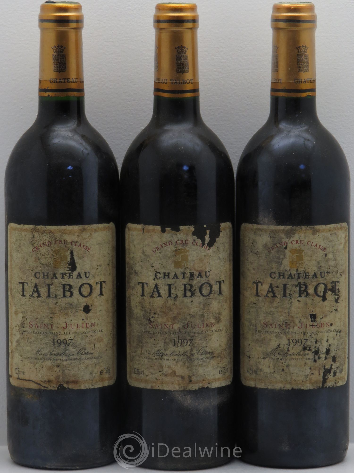 Château Talbot 4ème Grand Cru Classé 1997 - Lot de 3 bouteilles - 0