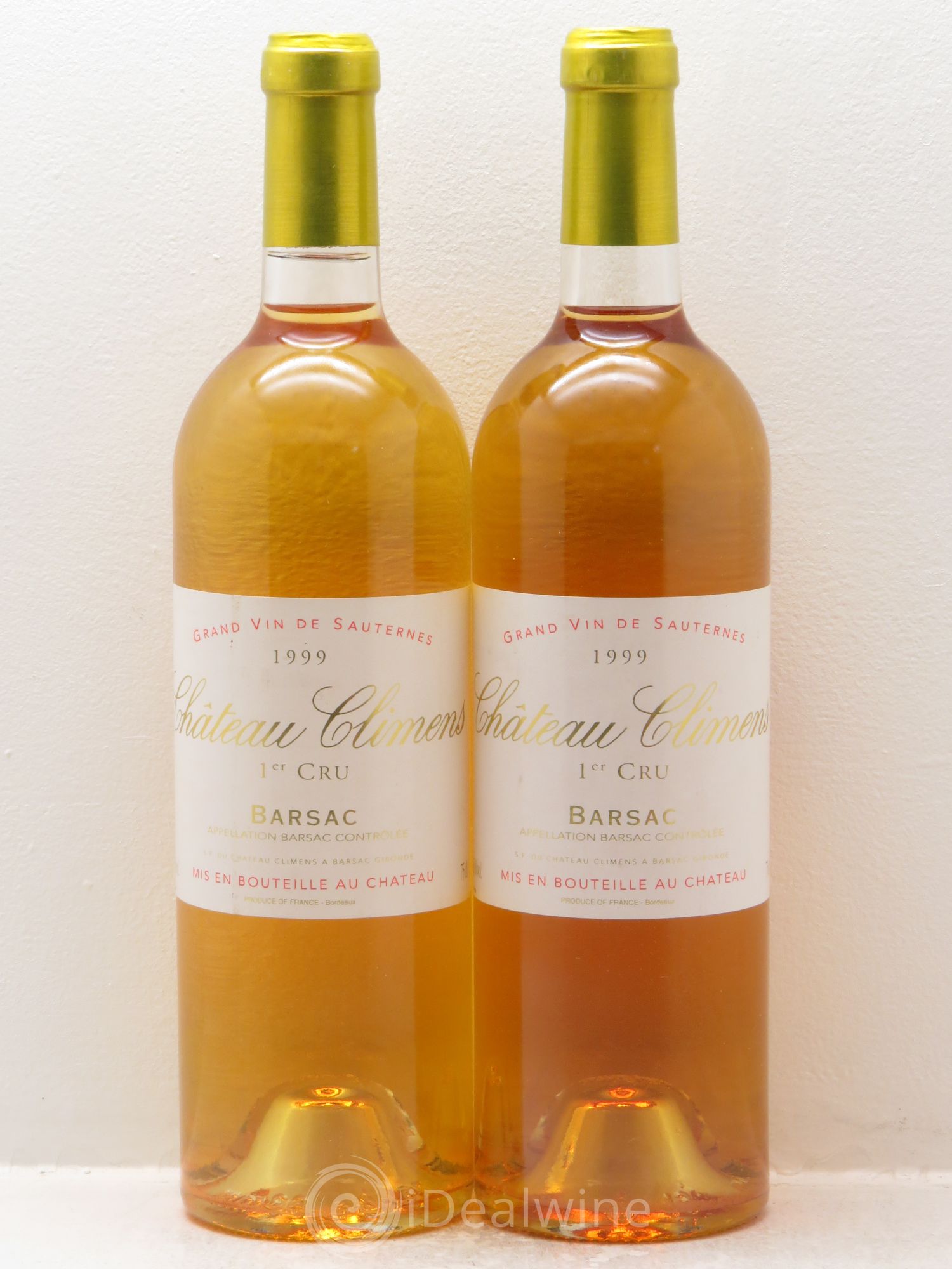 Château Climens 1er Grand Cru Classé 1999 - Lotto di 2 bottiglie - 0