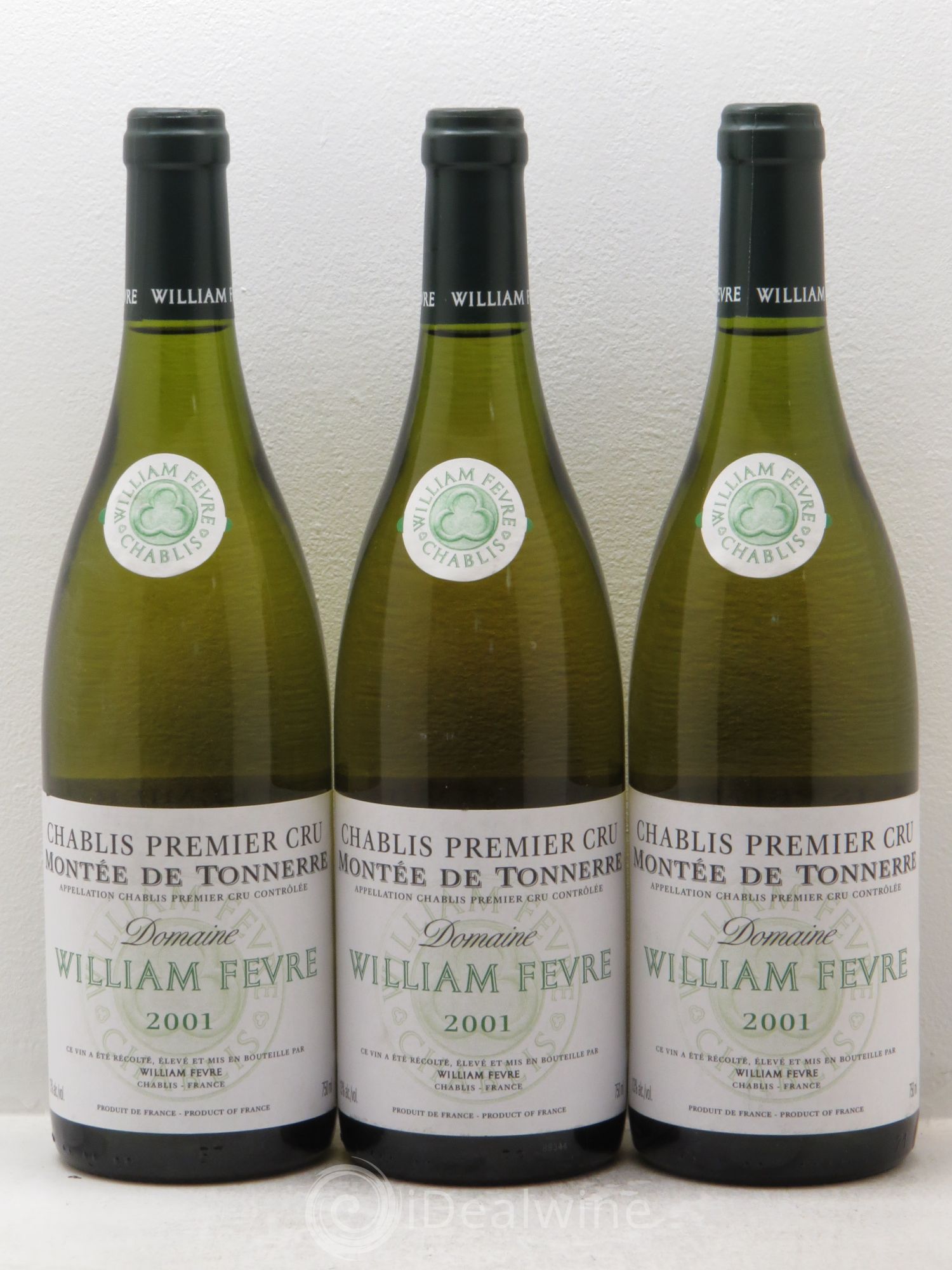 Chablis 1er Cru Montée de Tonnerre William Fèvre 2001 - Lot de 3 bouteilles - 0