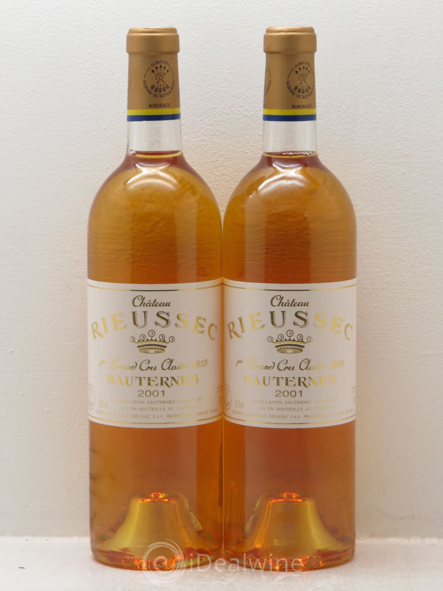 Château Rieussec 1er Grand Cru Classé 2001 - Lotto di 2 bottiglie - 0