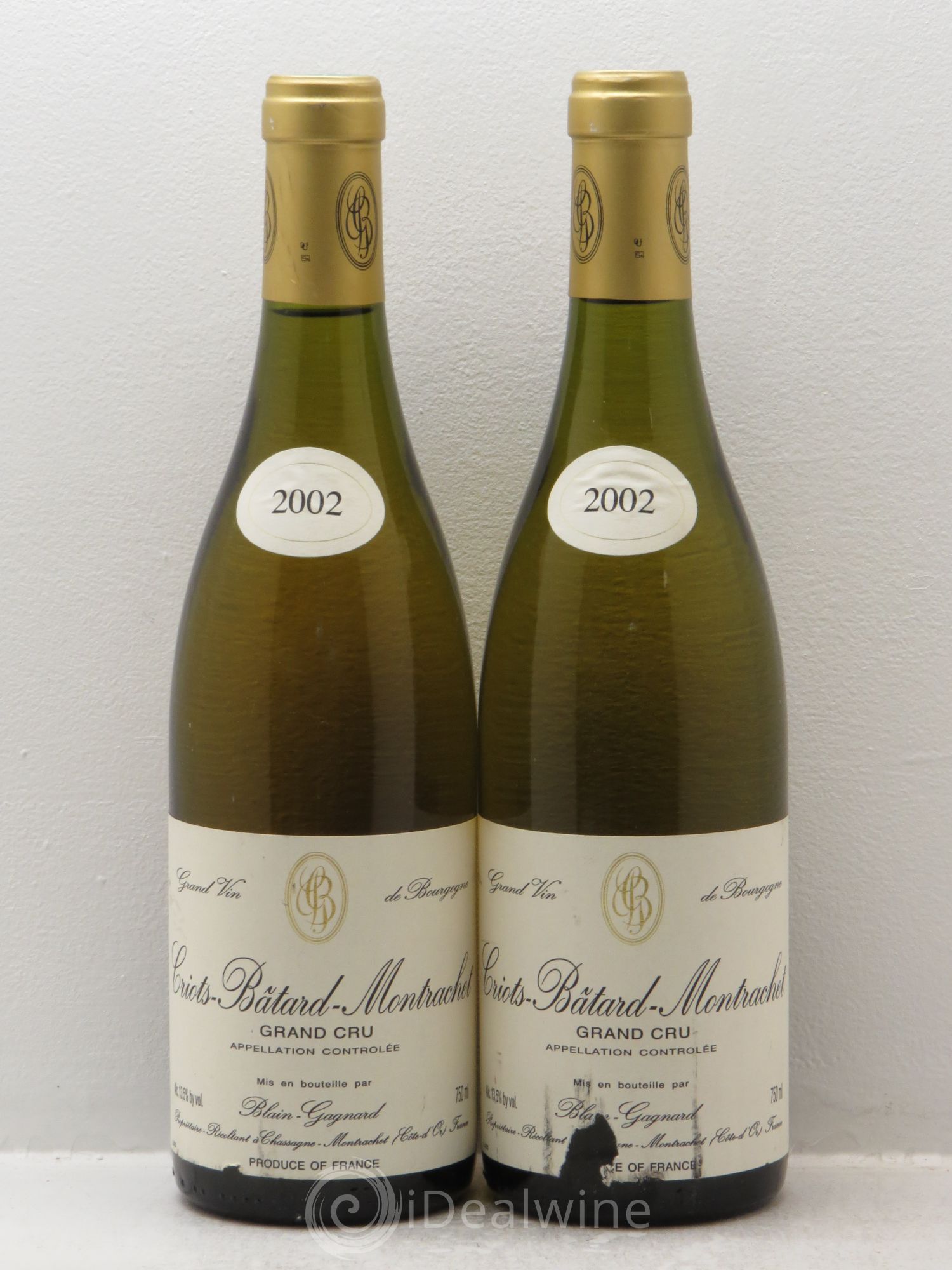 Criots-Bâtard-Montrachet Grand Cru Blain-Gagnard (Domaine) 2002 - Lot de 2 bouteilles - 0