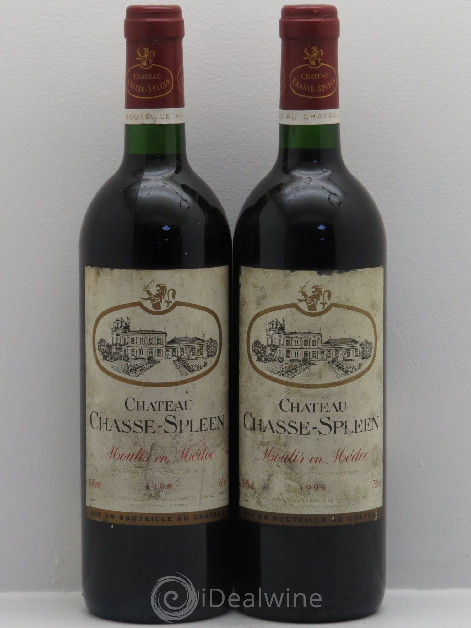 Château Chasse Spleen 1998 - Lot de 2 bouteilles - 0