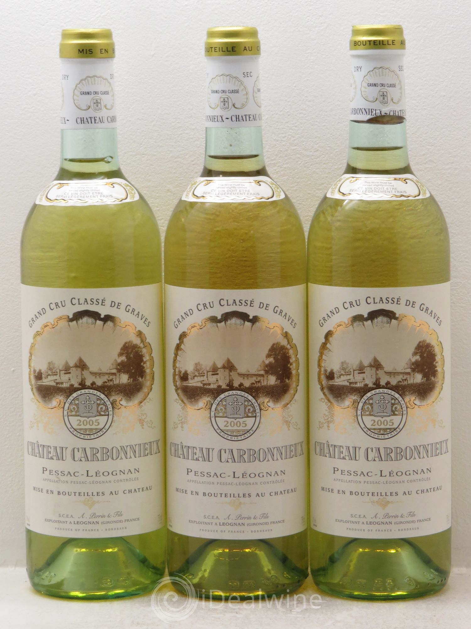 Château Carbonnieux Cru Classé de Graves 2005 - Lot de 3 bouteilles - 0