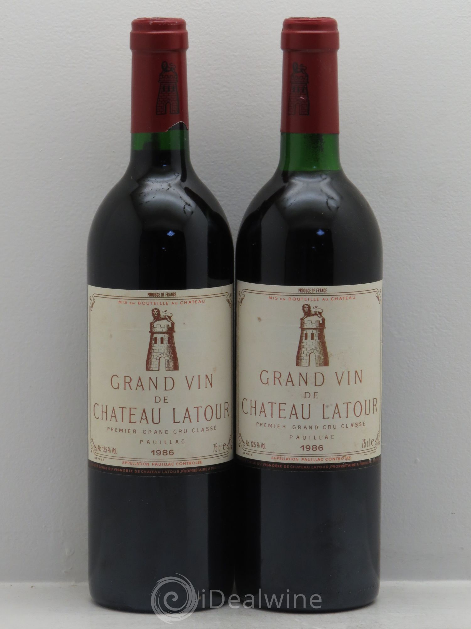 Château Latour 1er Grand Cru Classé 1986 - Lot de 2 bouteilles - 0