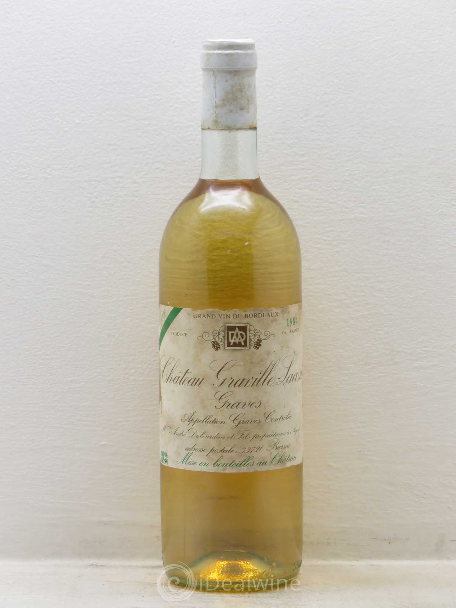 Graves Château Graville Lacoste (sans prix de réserve) 1984 - Posten von 1 Flasche - 0
