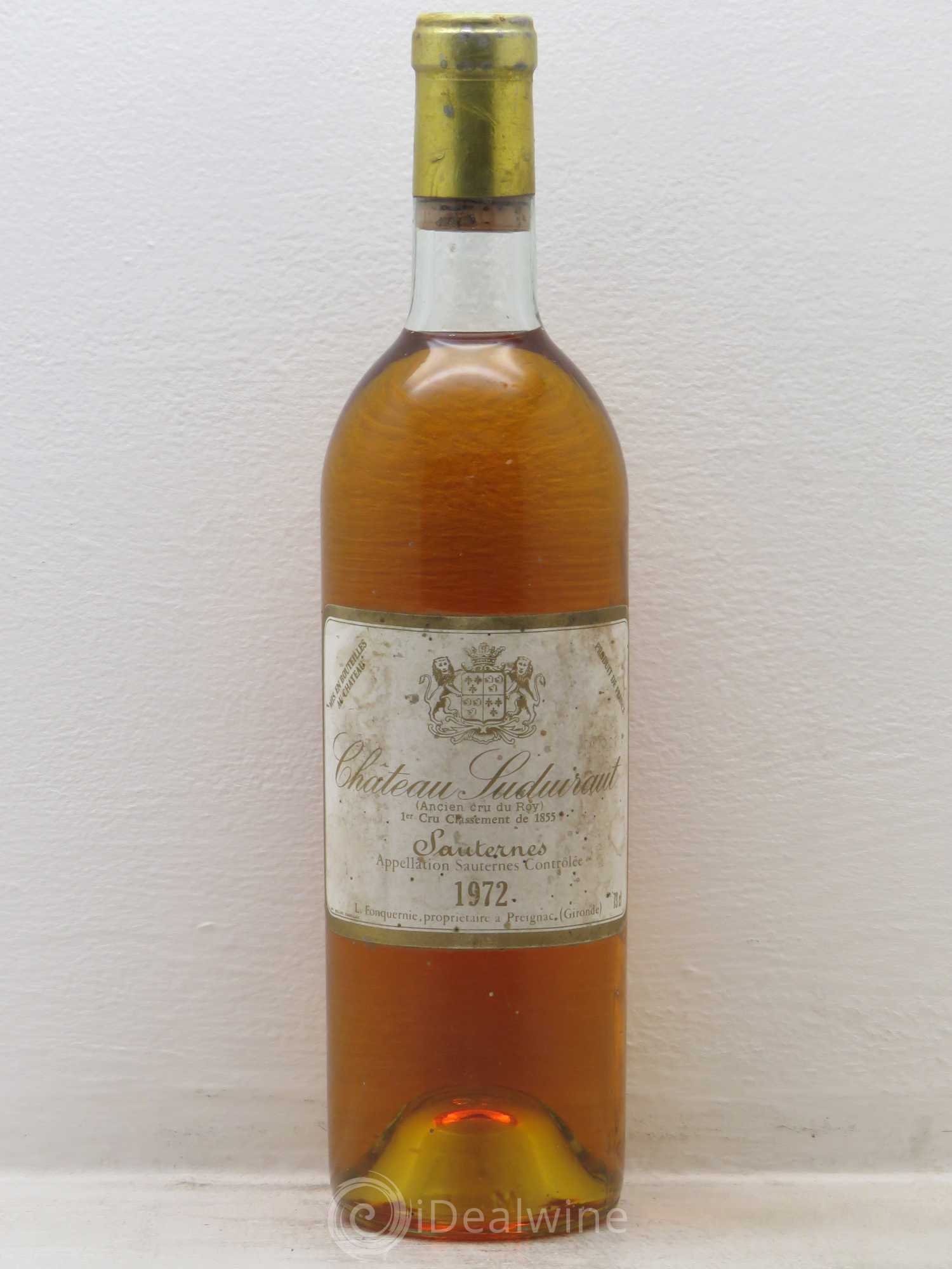 Château Suduiraut 1er Grand Cru Classé 1972 - Lotto di 1 bottiglia - 0