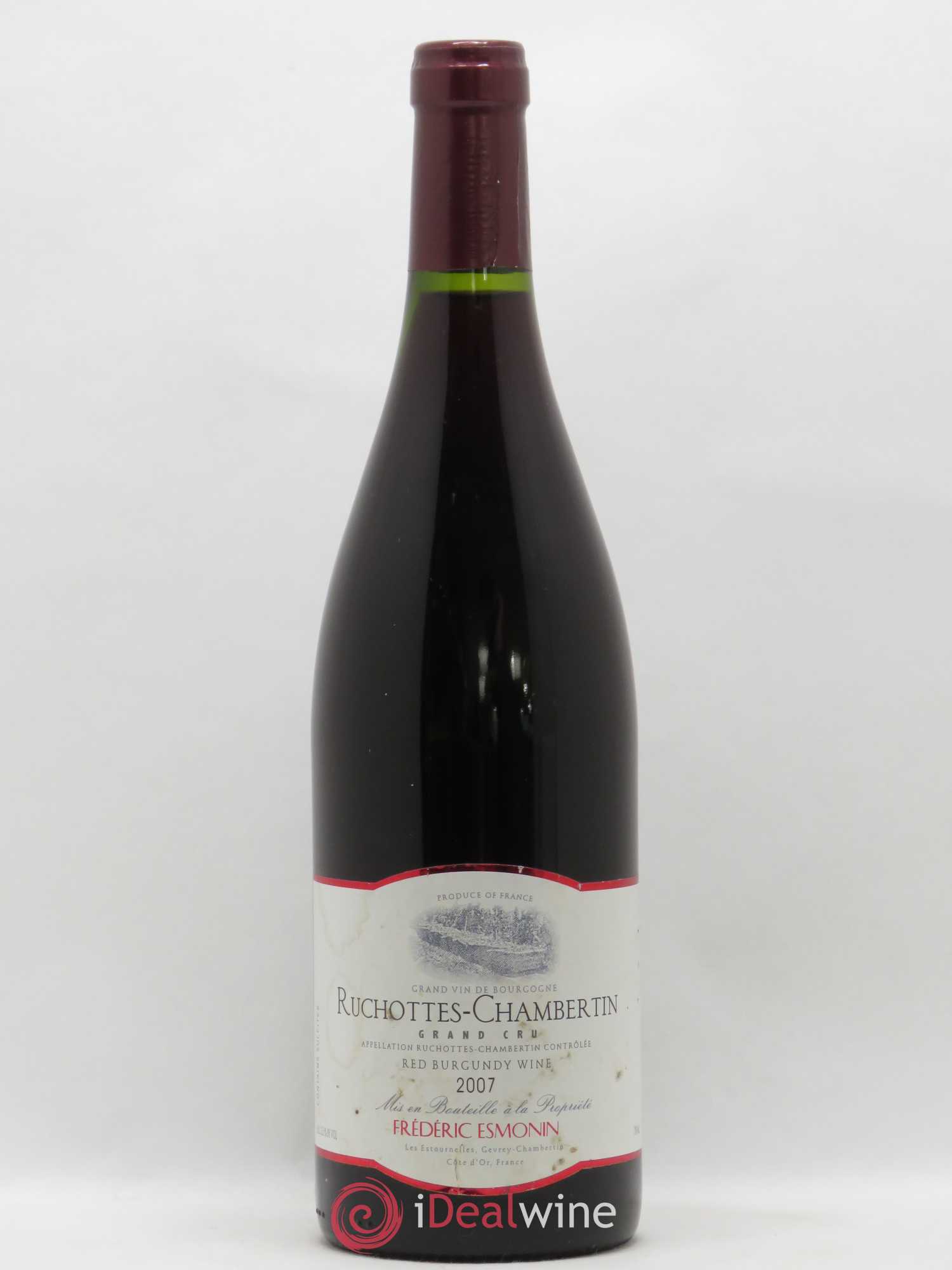Ruchottes-Chambertin Grand Cru Frédéric Esmonin 2007 - Lot de 1 bouteille - 0