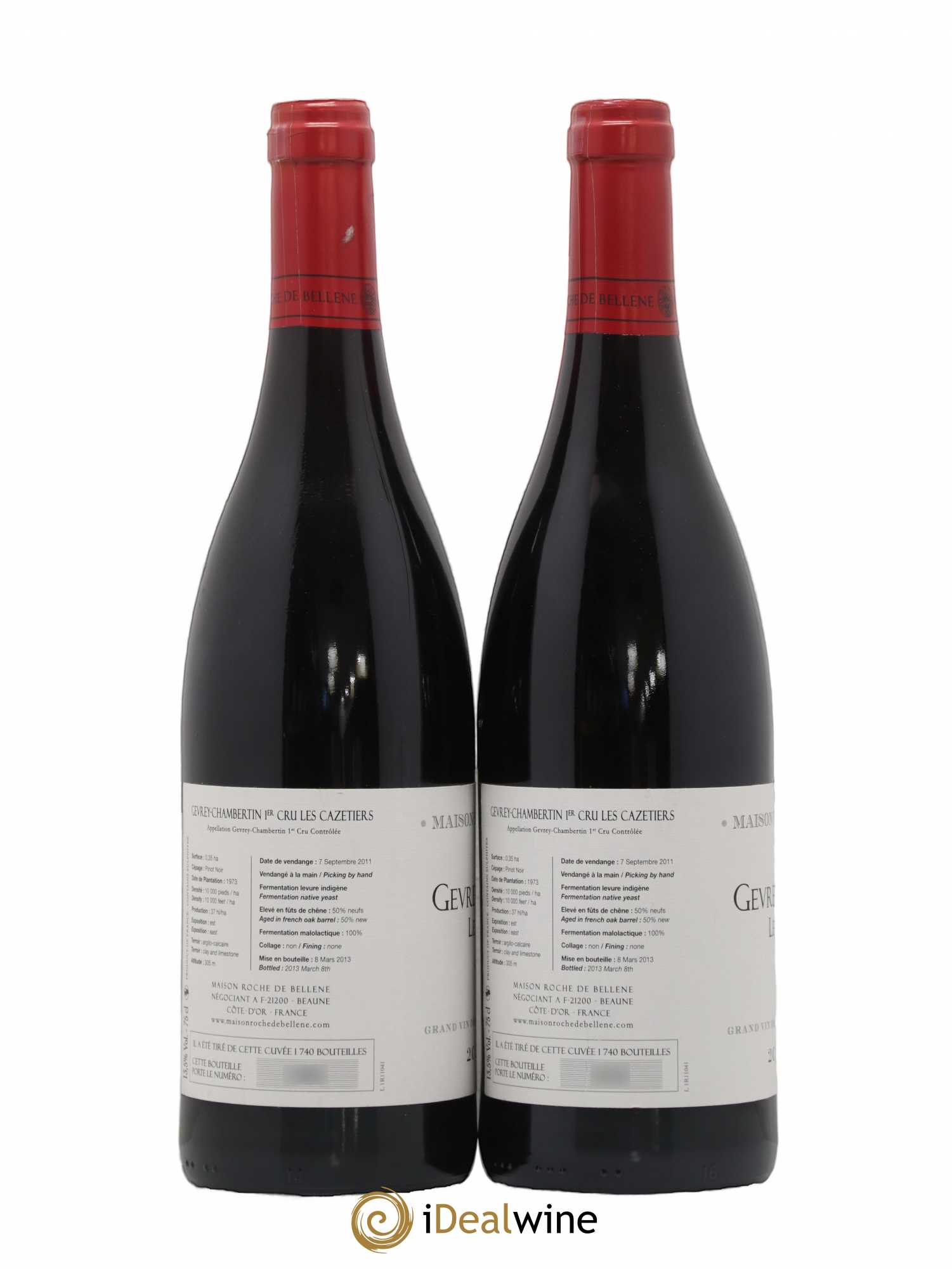 Gevrey-Chambertin 1er Cru Les Cazetiers Maison Roche De Bellene 2011 - Posten von 2 Flaschen - 1